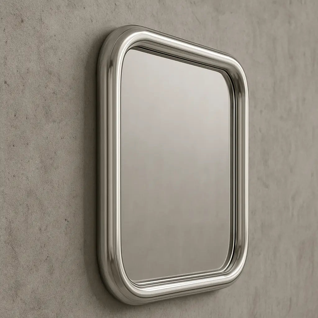 Chrome Bold Square Mirror