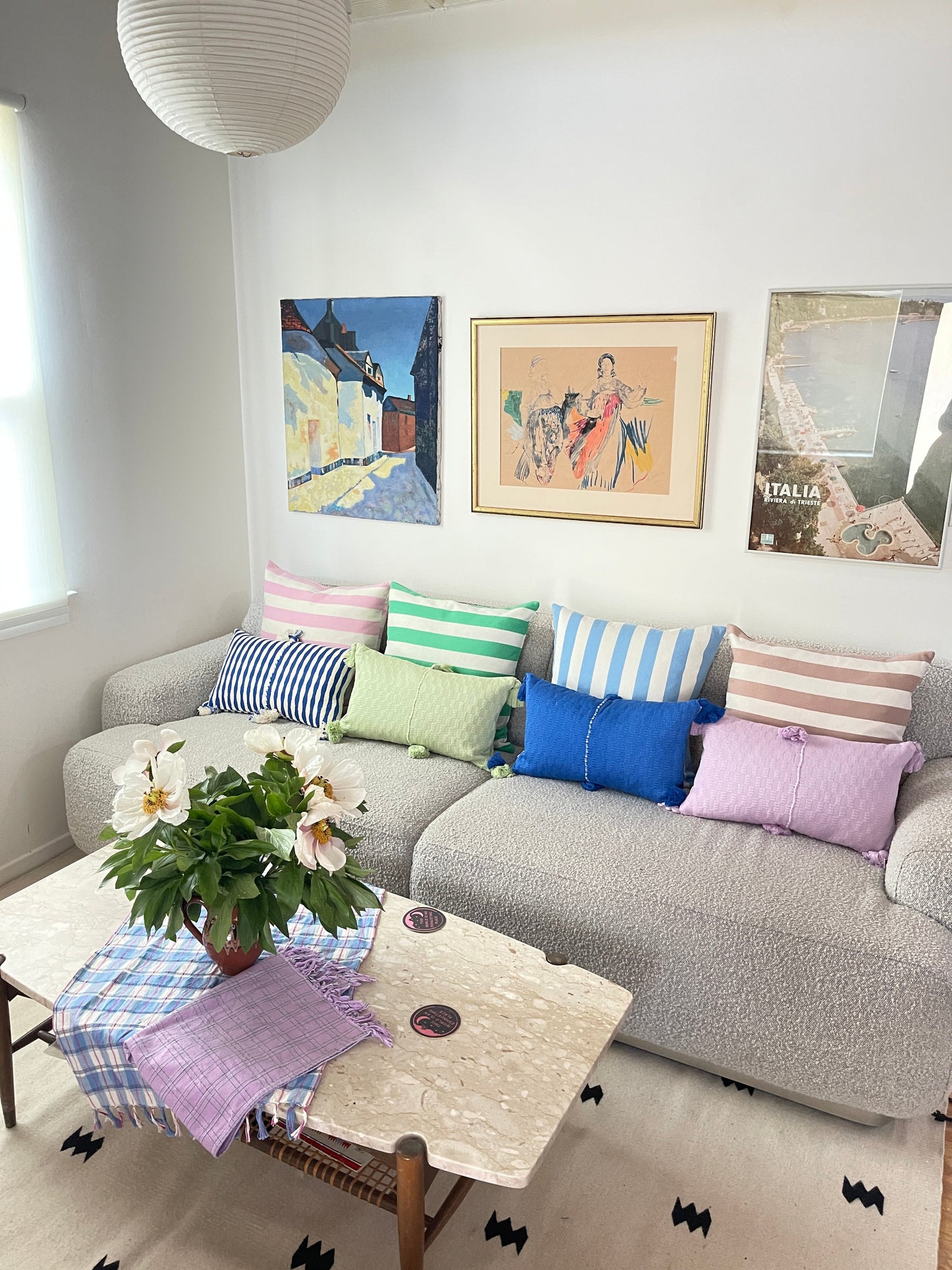 Antigua Pillow - Light Lavender Solid