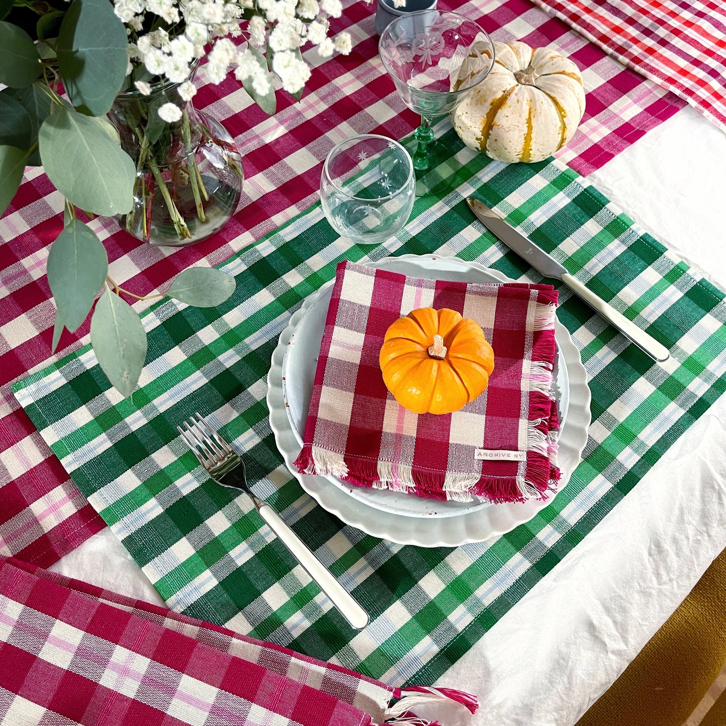 Abigail Plaid Party Napkin