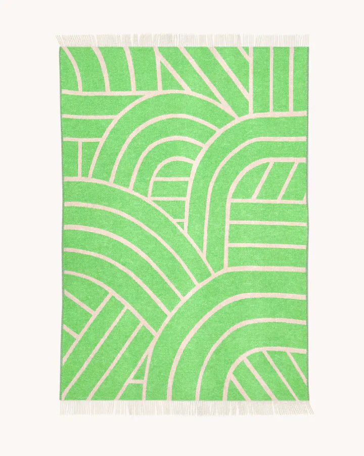 Blanket LINES Pink / Apple 4.25 x 6.5 ft