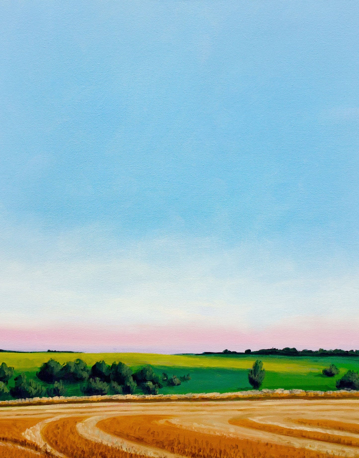 Anthony Wheat Harvest a Vertical Art Print