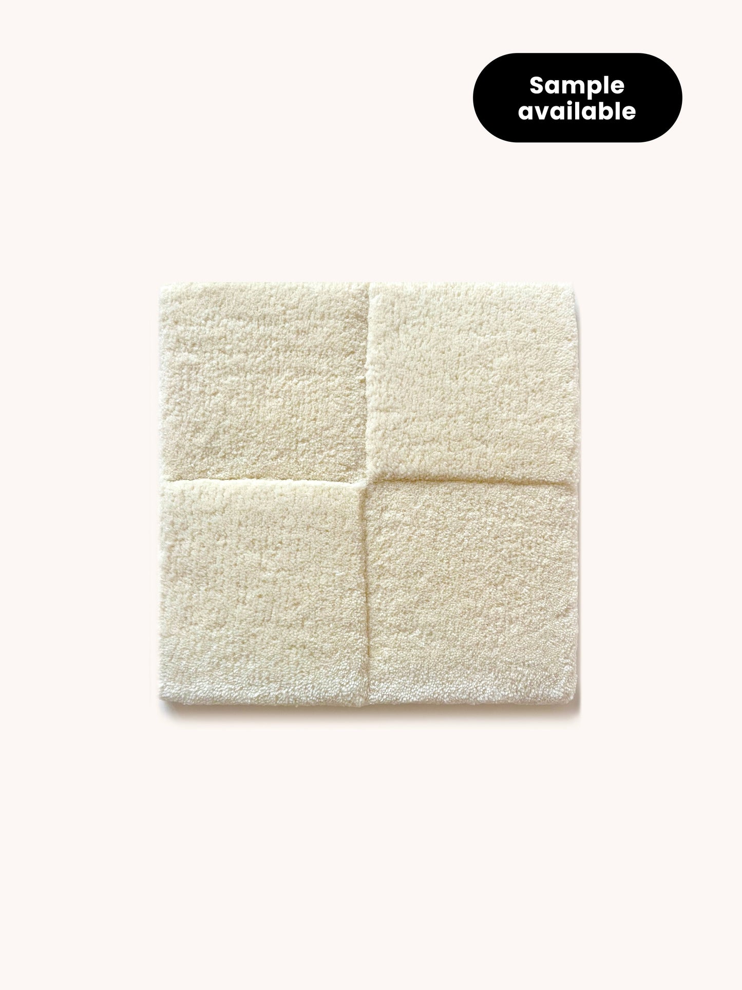 Rug CHECKERBOARD Off White 6.6 x 9.8 ft
