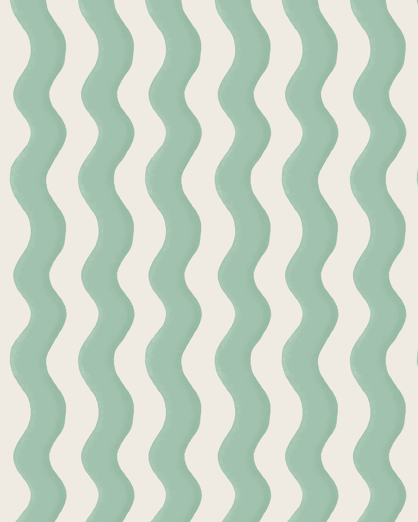 Ziggy Stripe Wallpaper, white and mint