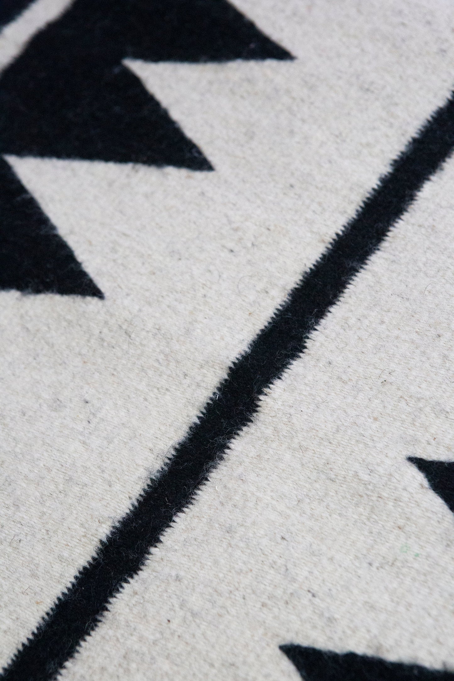 Zapotec Black & Ivory Rug #5