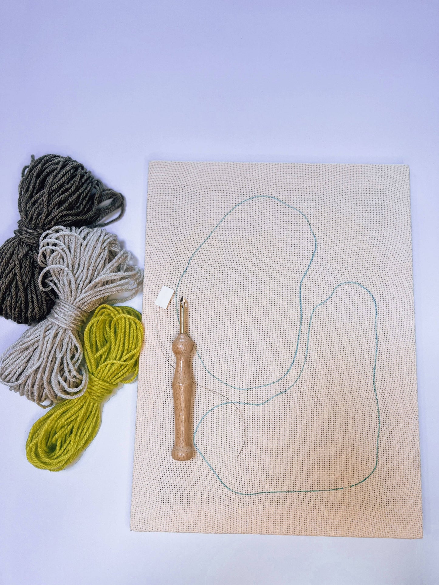 "Pebbles II" - Beginner Punch Needle Kit - Wall Art