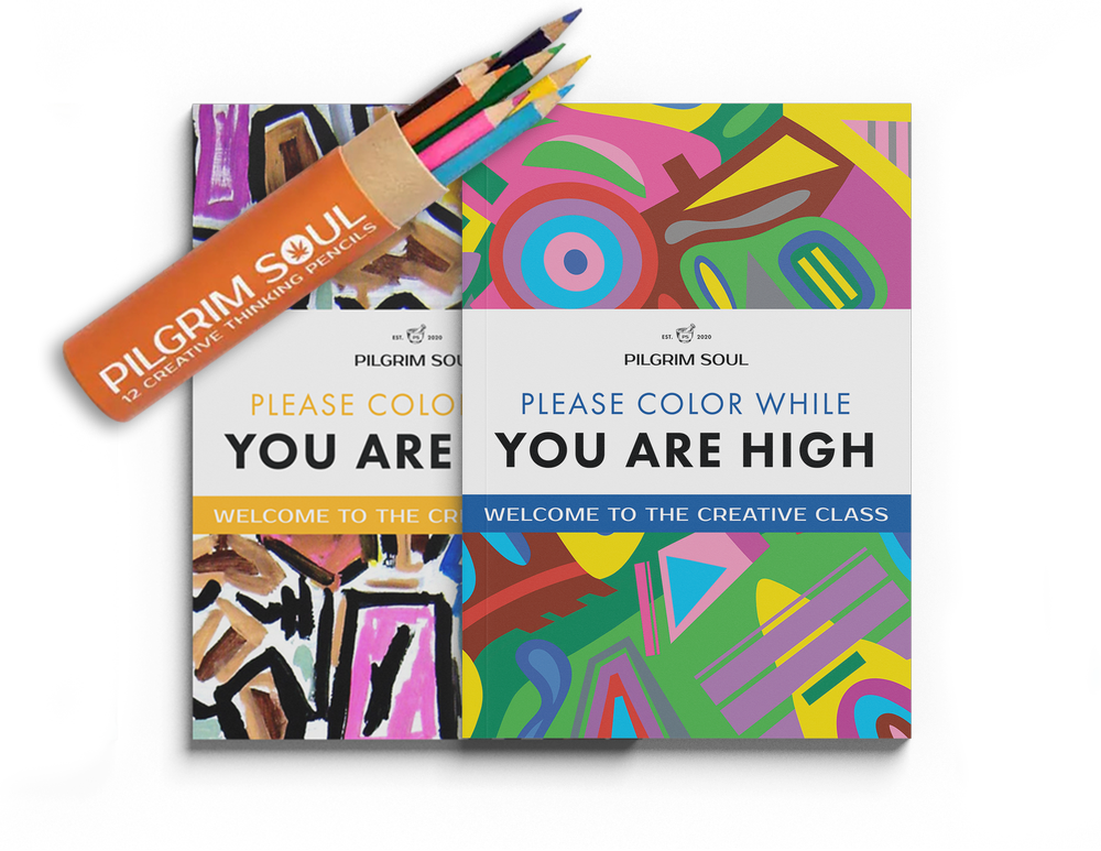 Adult Coloring Book Bundle w/ Pencils (Vol 1 + Vol 2 + Pencils)