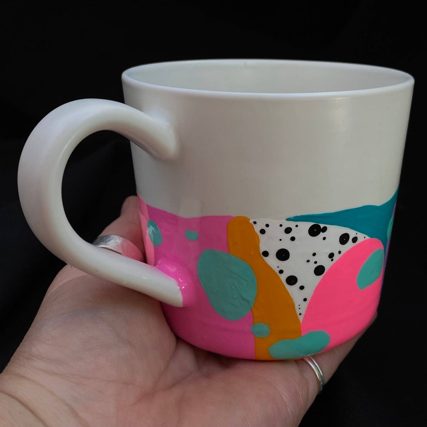 Modern Artifact Coffee/Tea Mug Blue Bubbles