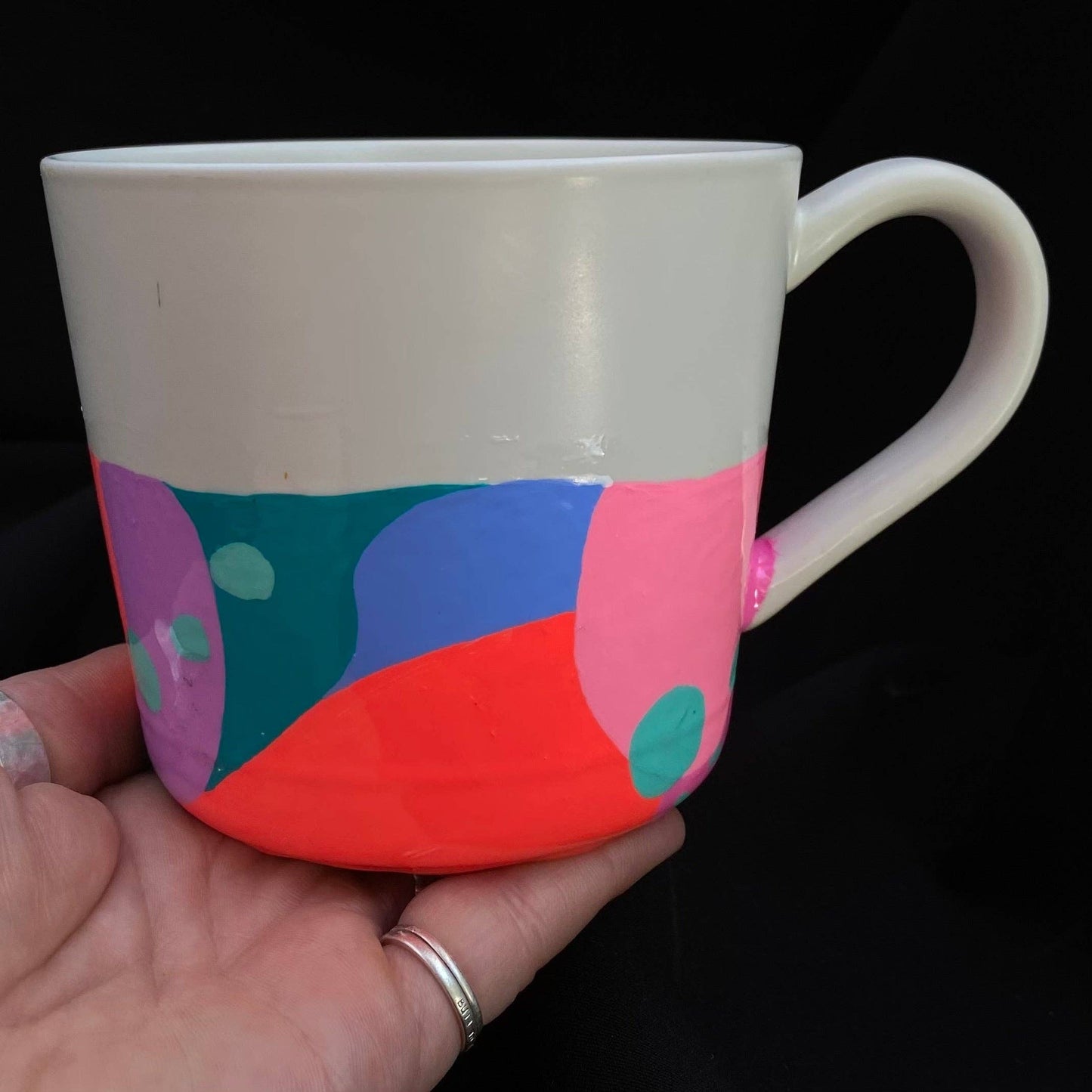 Modern Artifact Coffee/Tea Mug Blue Bubbles