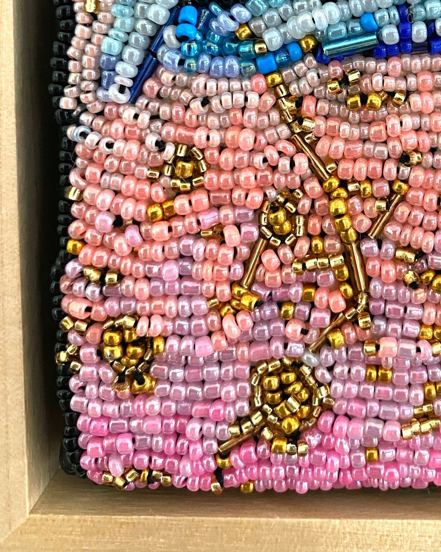 Golden Hour Peacock ( Fully Beaded Artwork )
