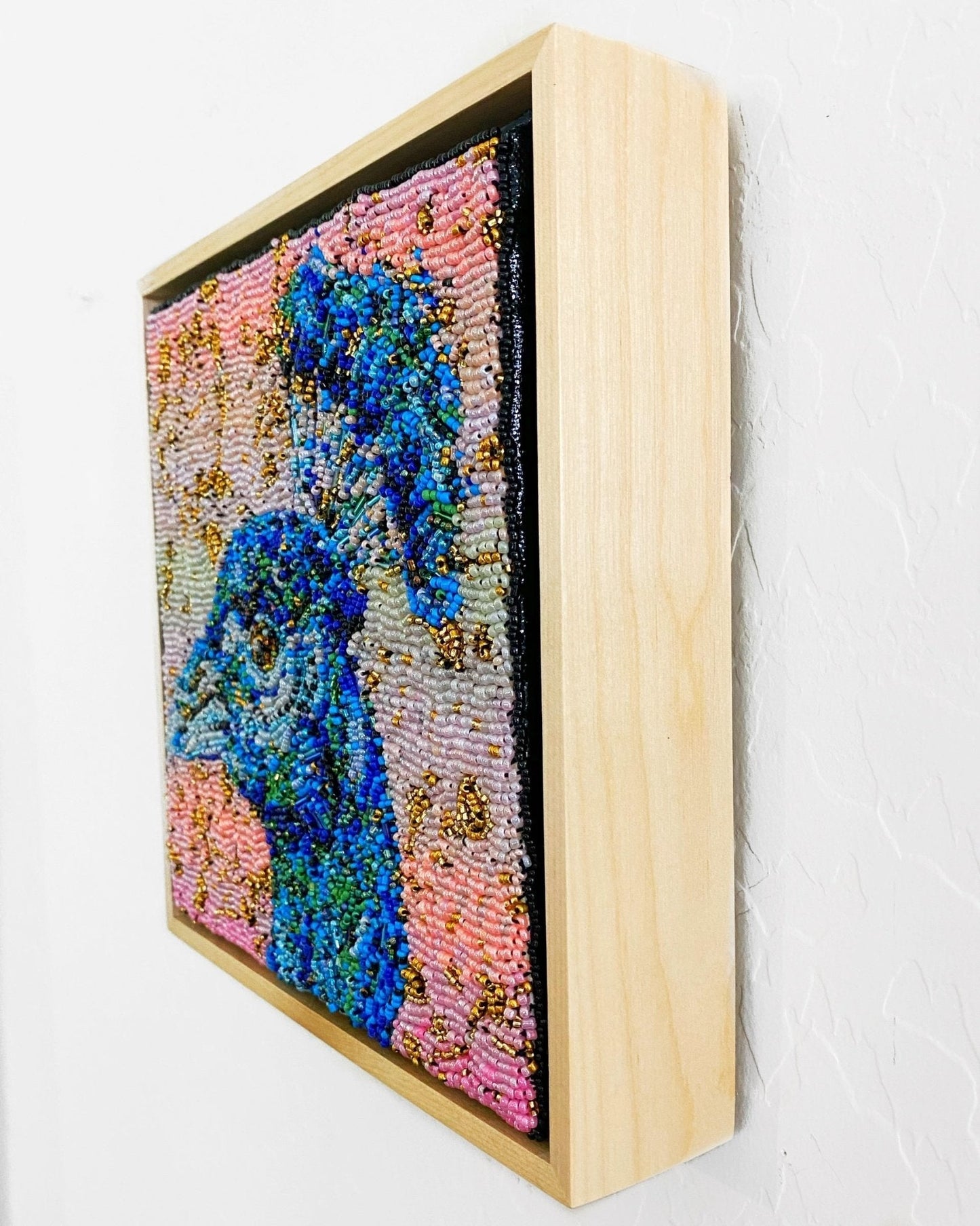 Golden Hour Peacock ( Fully Beaded Artwork )
