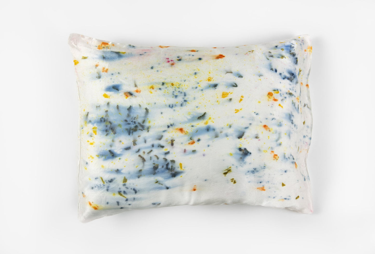 Abstract Botanically Dyed Silk Pillowcase