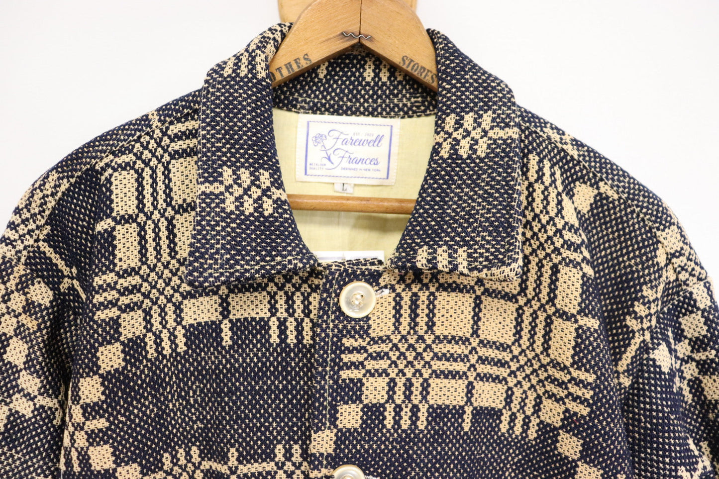 Wool Coverlet Claude Coat Sz L CC8