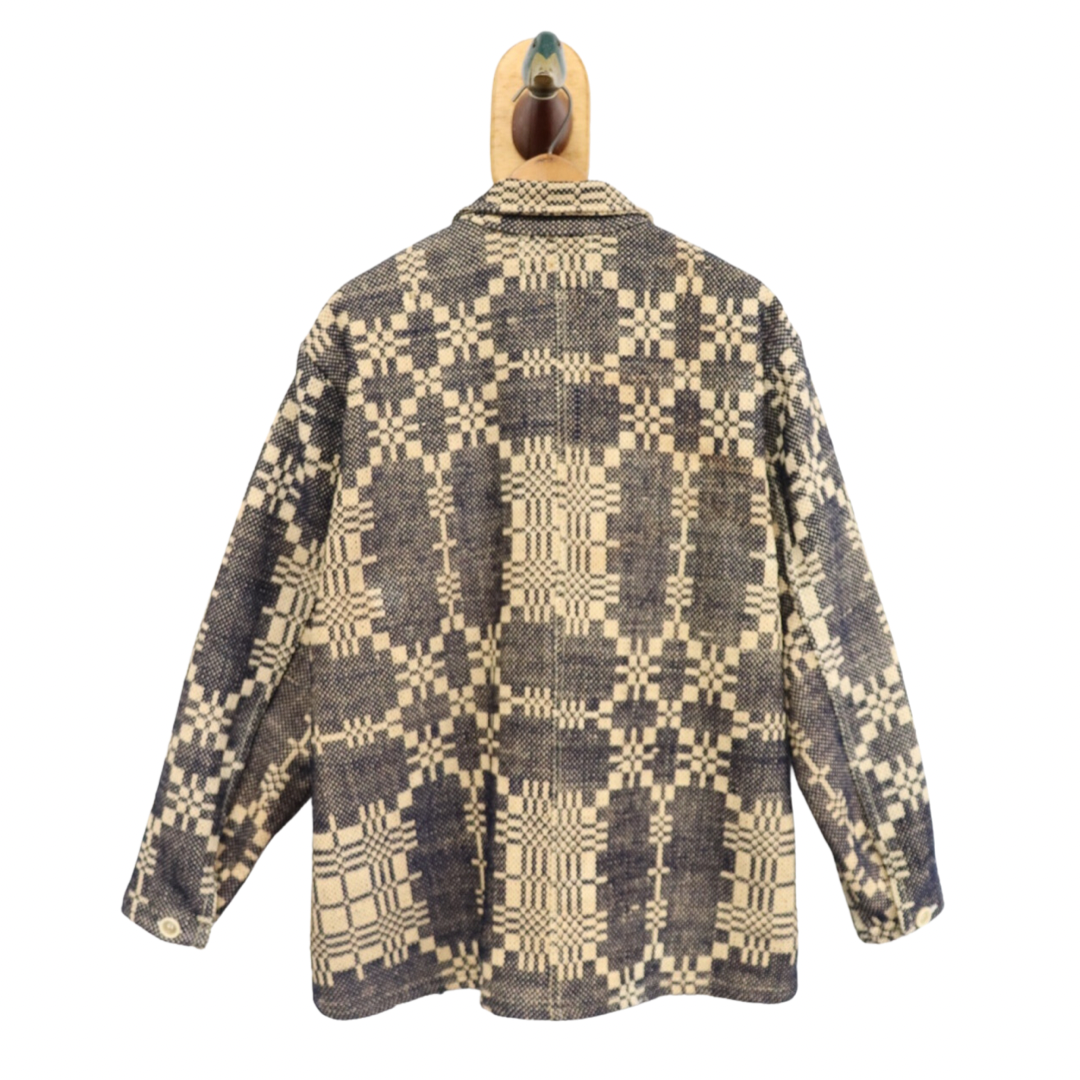 Wool Coverlet Claude Coat Sz L CC8