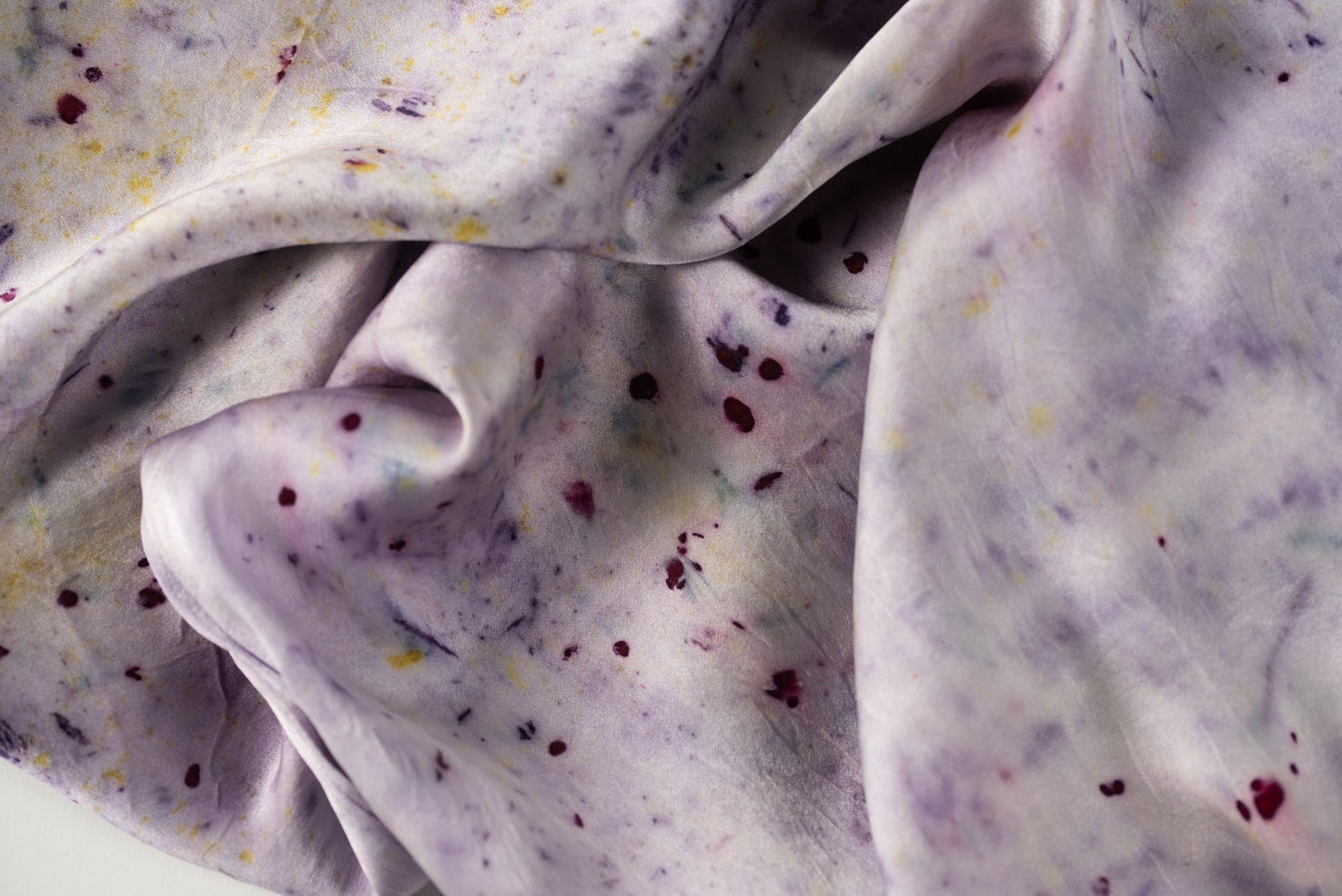 Abstract Botanically Dyed Silk Pillowcase
