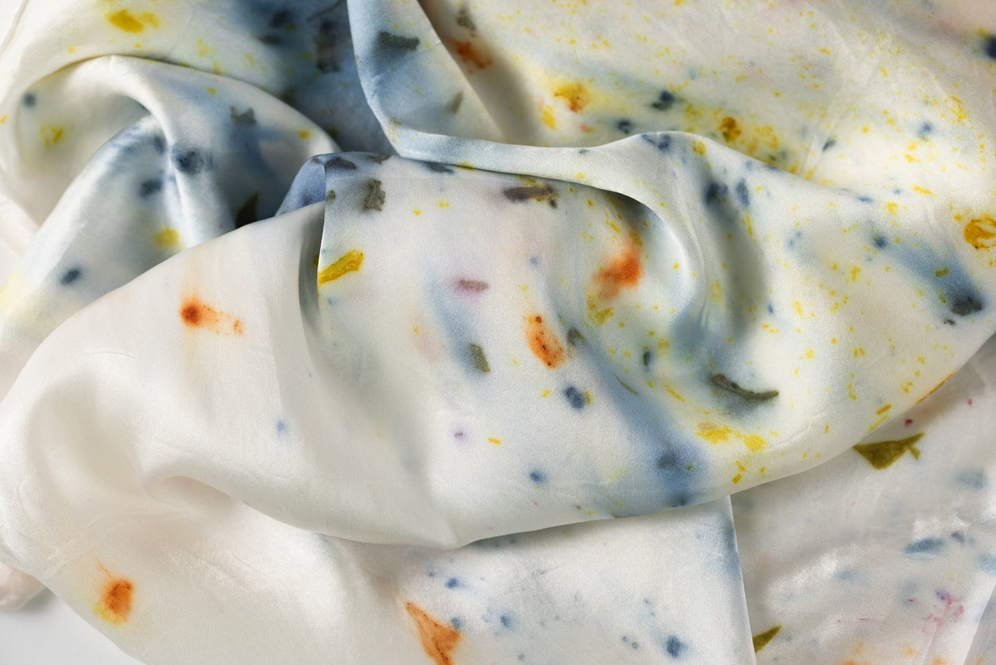 Abstract Botanically Dyed Silk Pillowcase