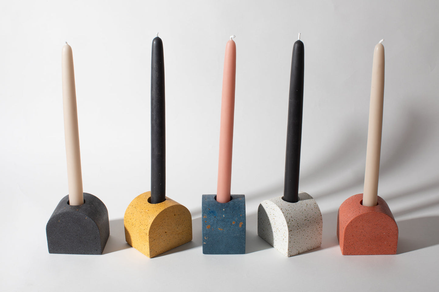 Arch Candlestick Holder | White Terrazzo