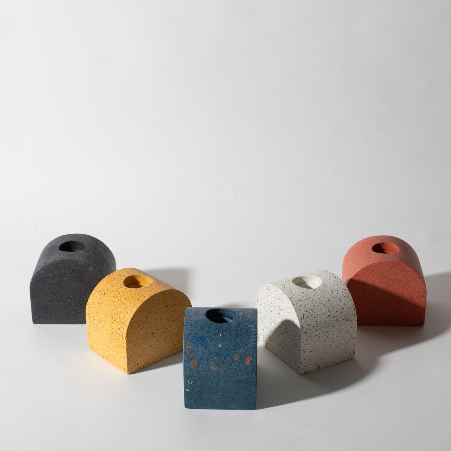 Arch Candlestick Holder | White Terrazzo