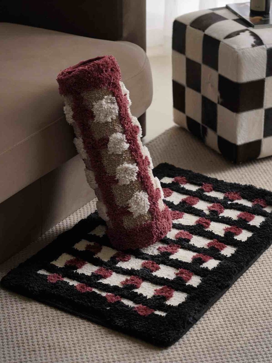 Retro Dotted Bath Rug, Ultra Soft, Absorbent & Anti-slip