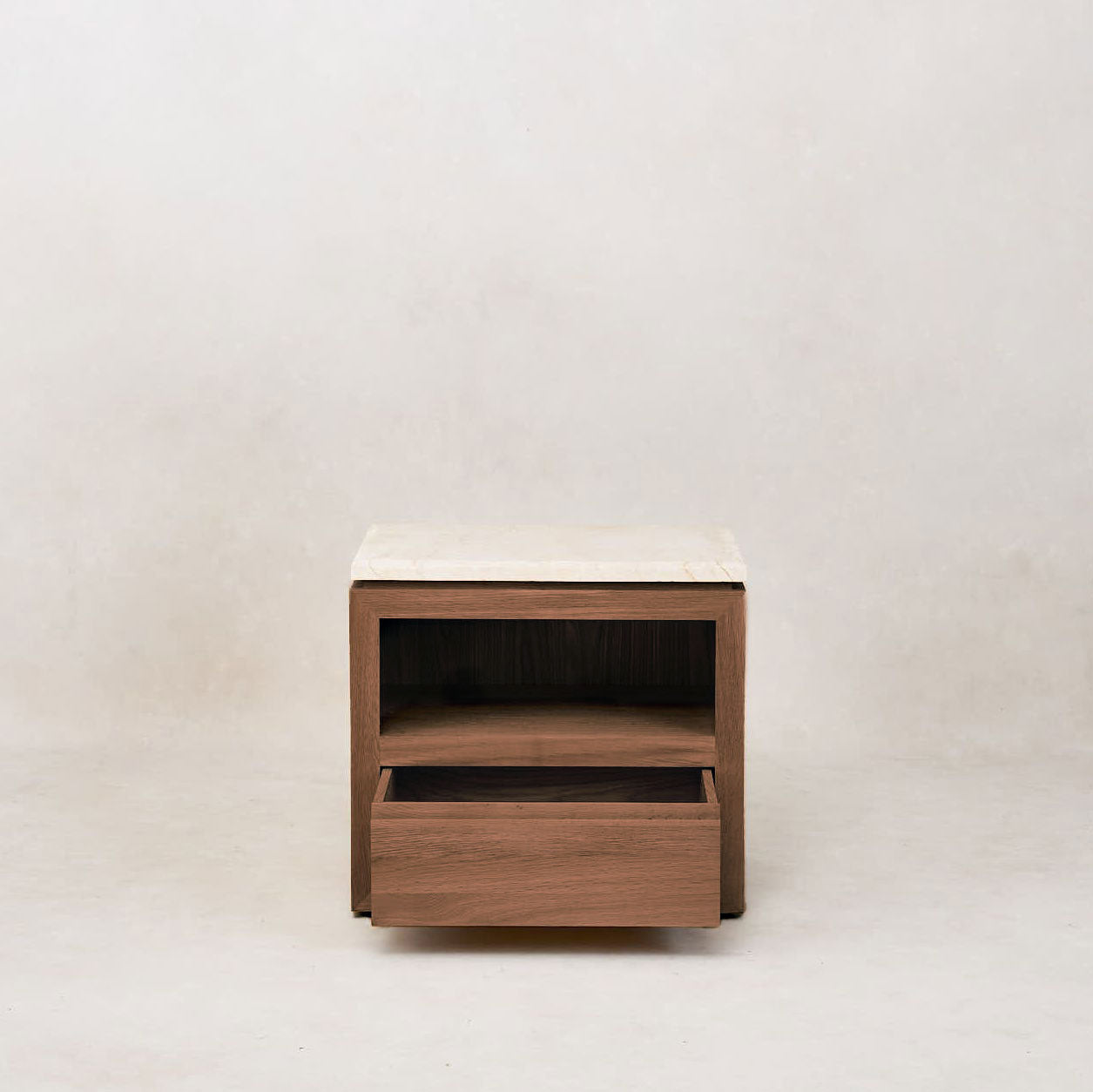 Sofita Marble Nightstand - Mocha