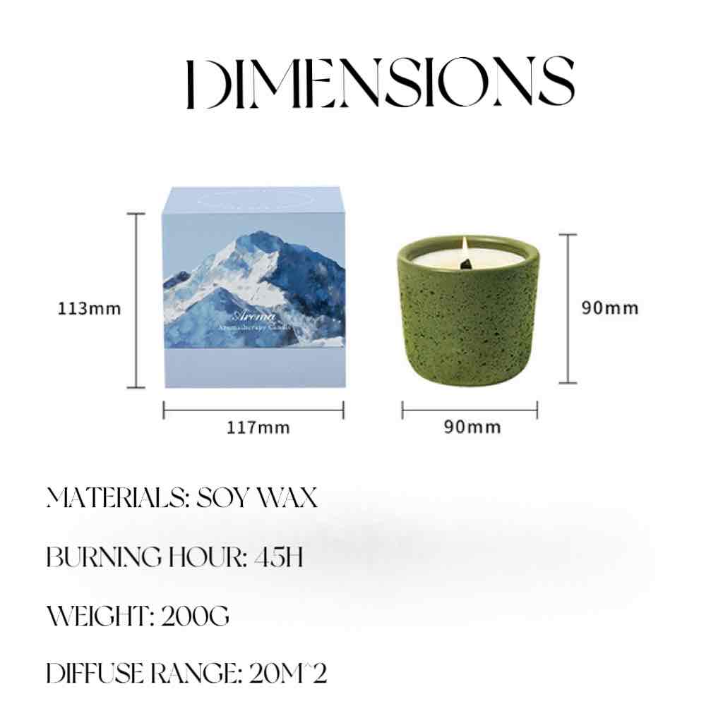 Wood Wick Soy Wax Scented Candle - Breath Of Nature Scented - Iceland Tundra