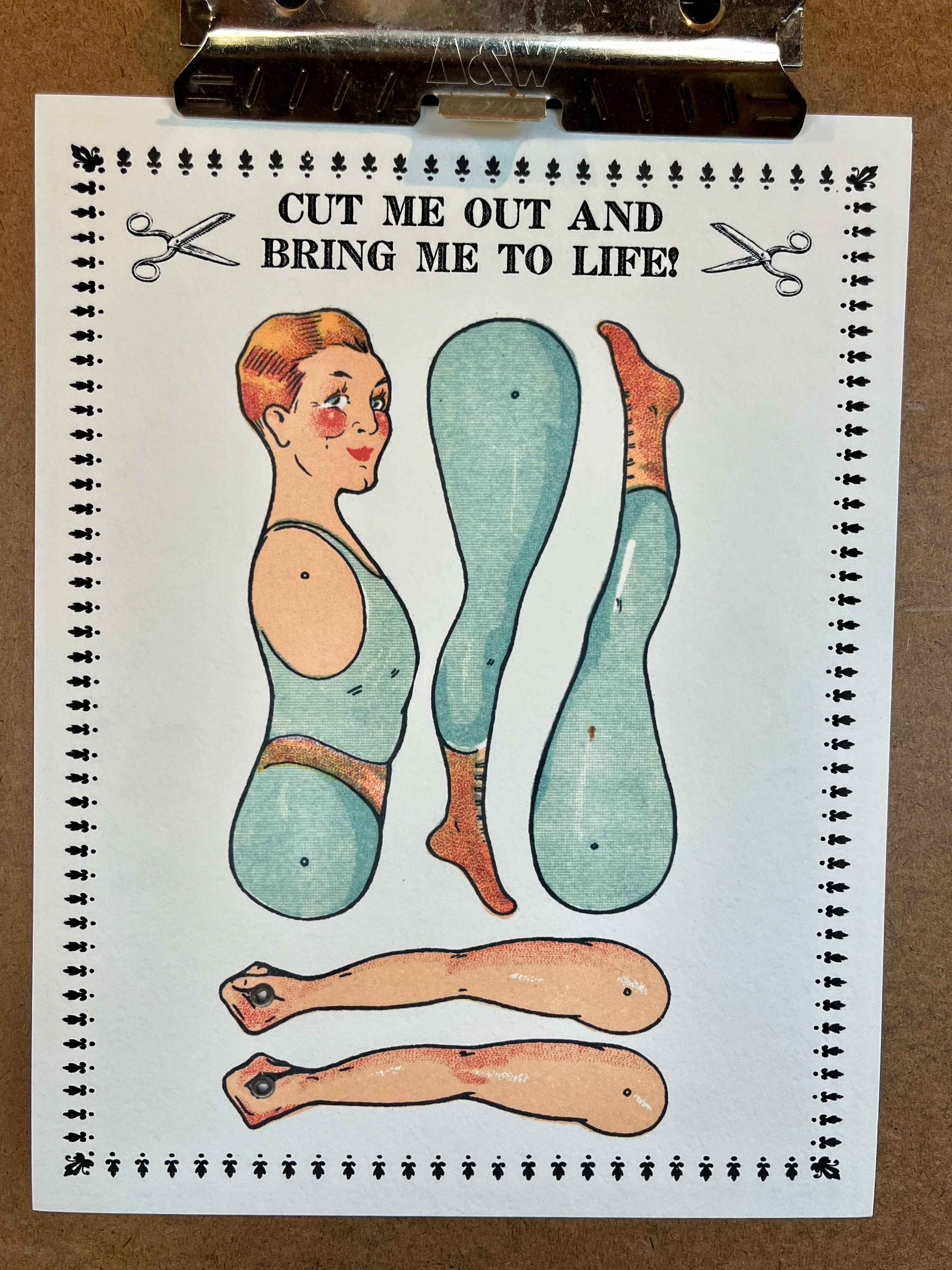Paper Puppet Cut Out Art Cards
