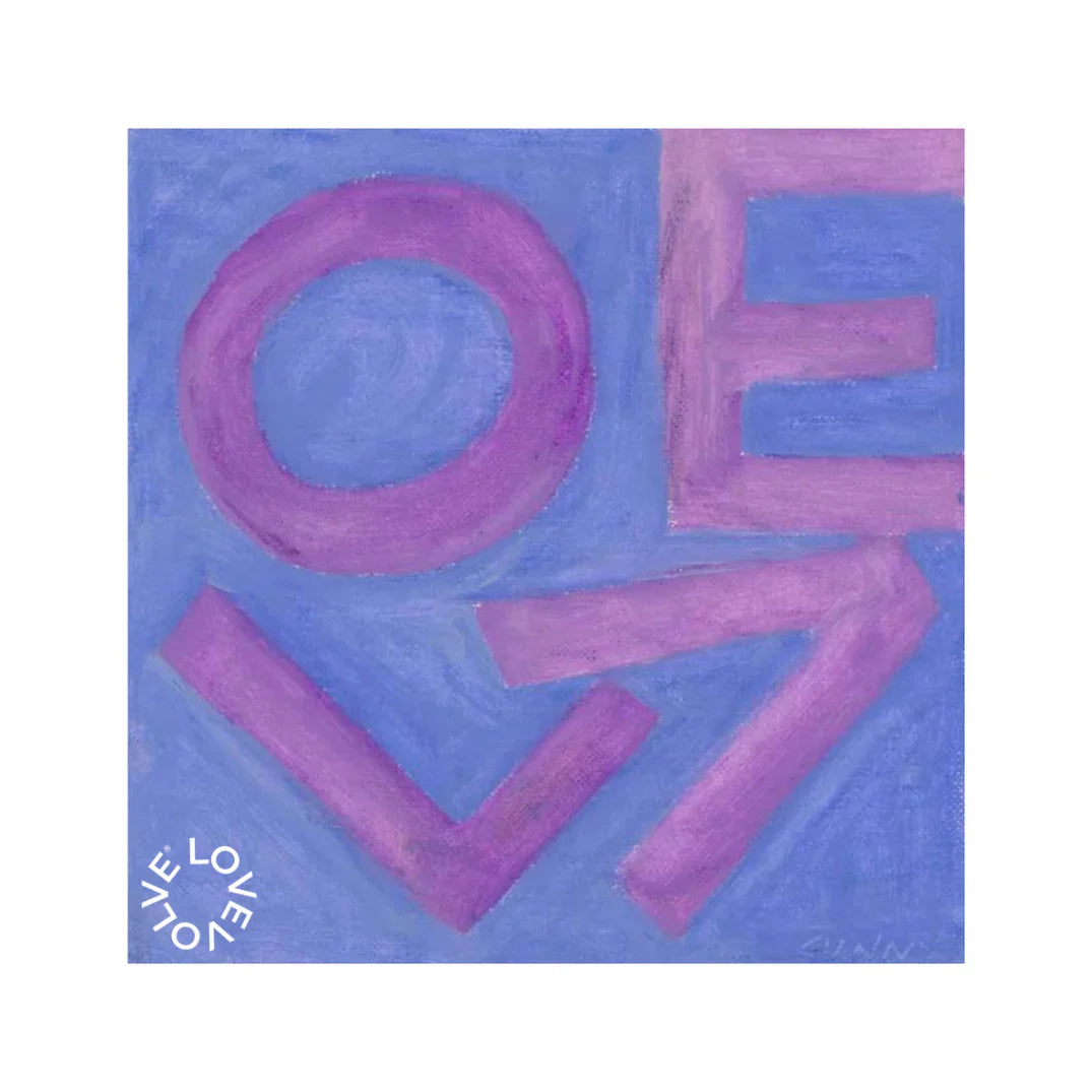 LOVE Square© Print - Purple and Navy - Arte House