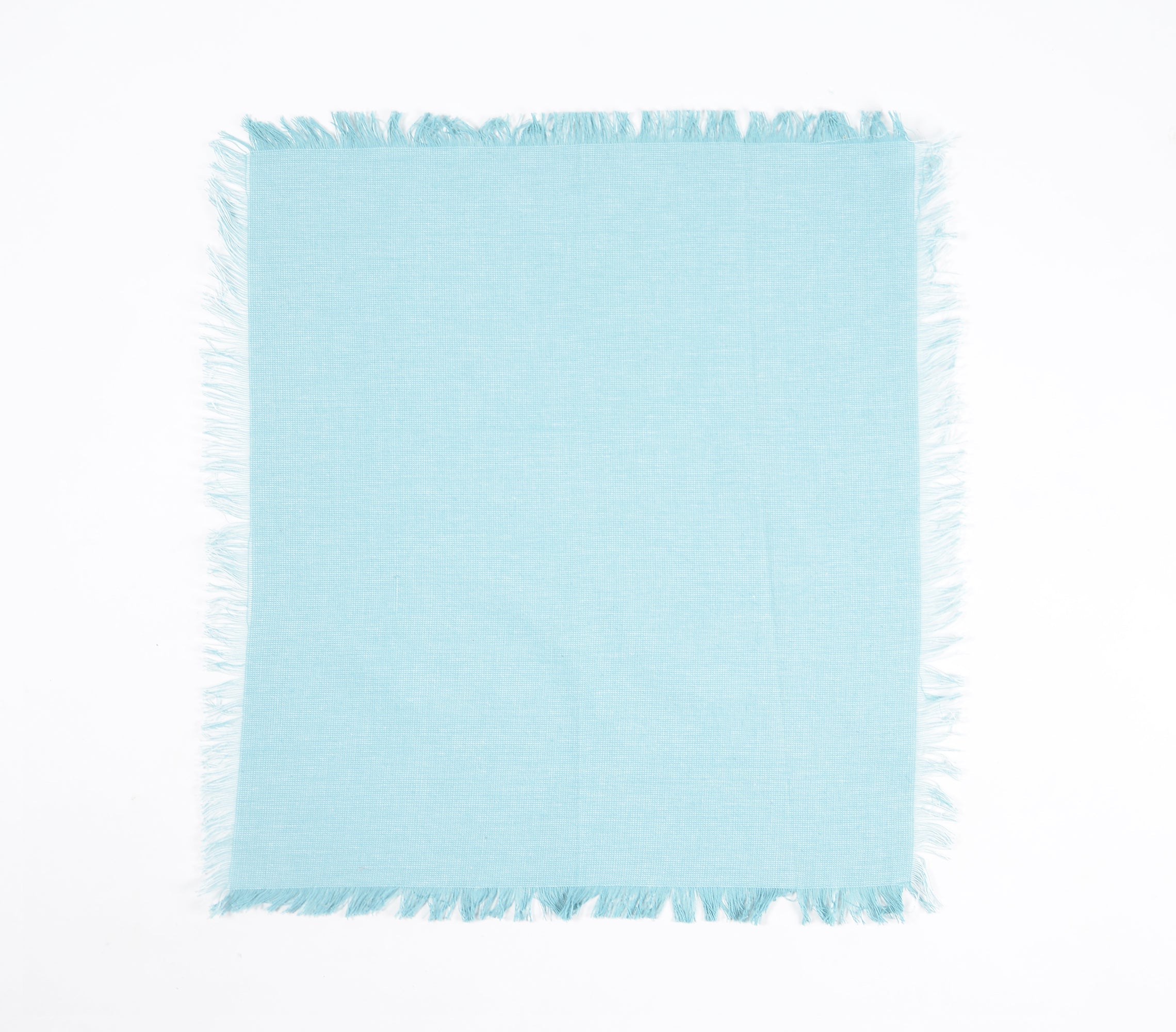 Fringe Borders Blue Napkins (Set of 4), 18 Inch- 2 SETS - Arte House
