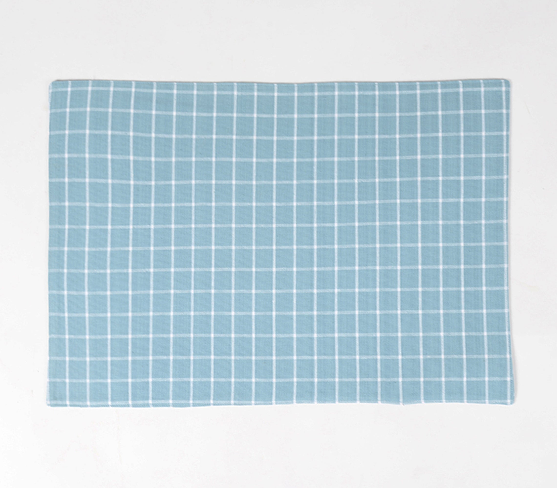 Checkered Sky Cotton Placemats (set of 4), 18.5 X 13 inch- 2 SETS - Arte House