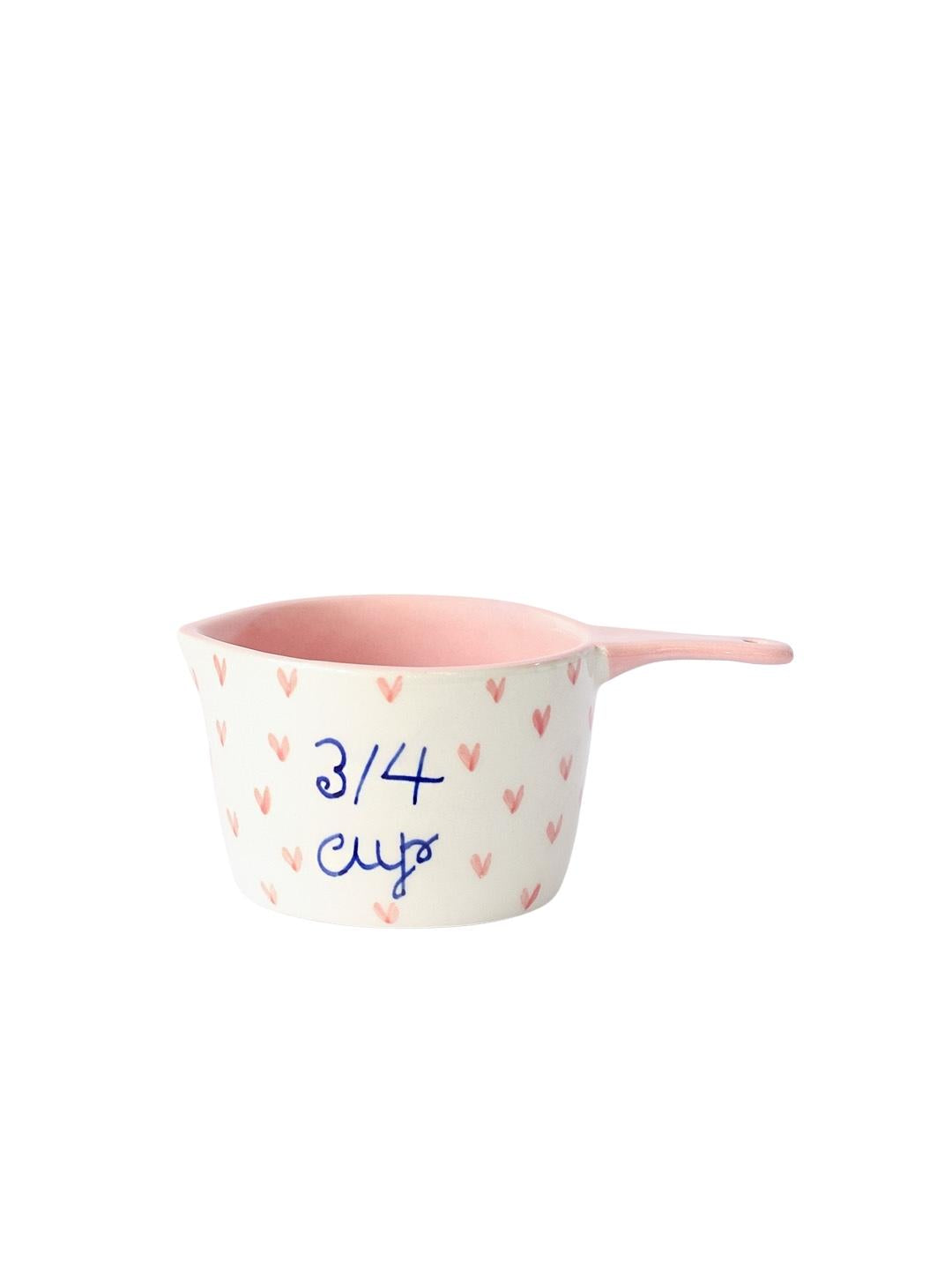 Little Hearts Measuring Ceramic Cup - (Set of 4) - Arte House