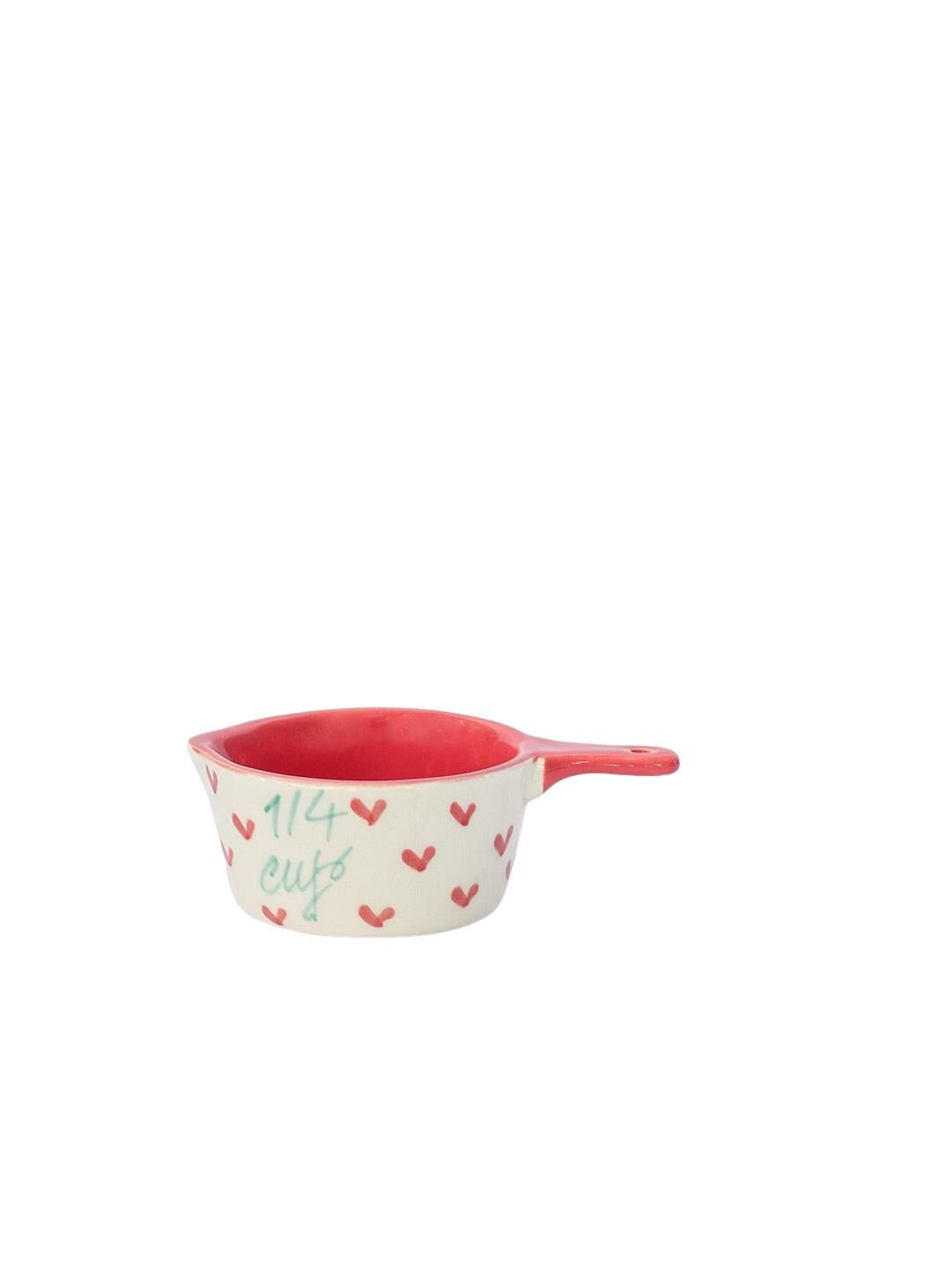 Little Hearts Measuring Ceramic Cup - (Set of 4) - Arte House