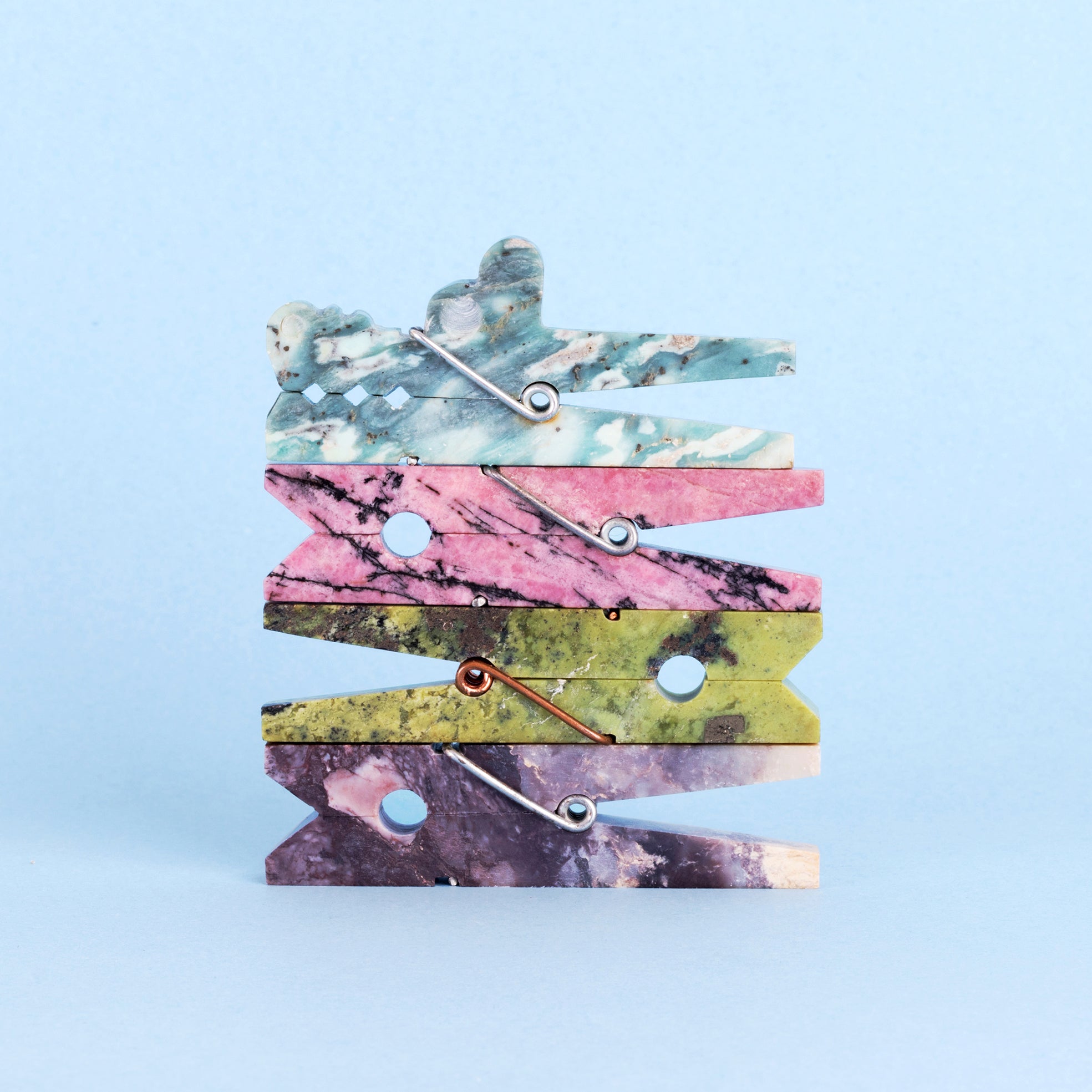 Decorative gemstone Laundry Clip - Rhodonite Pink
