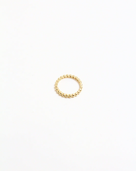 18k Gold-Filled Beaded Band Ring