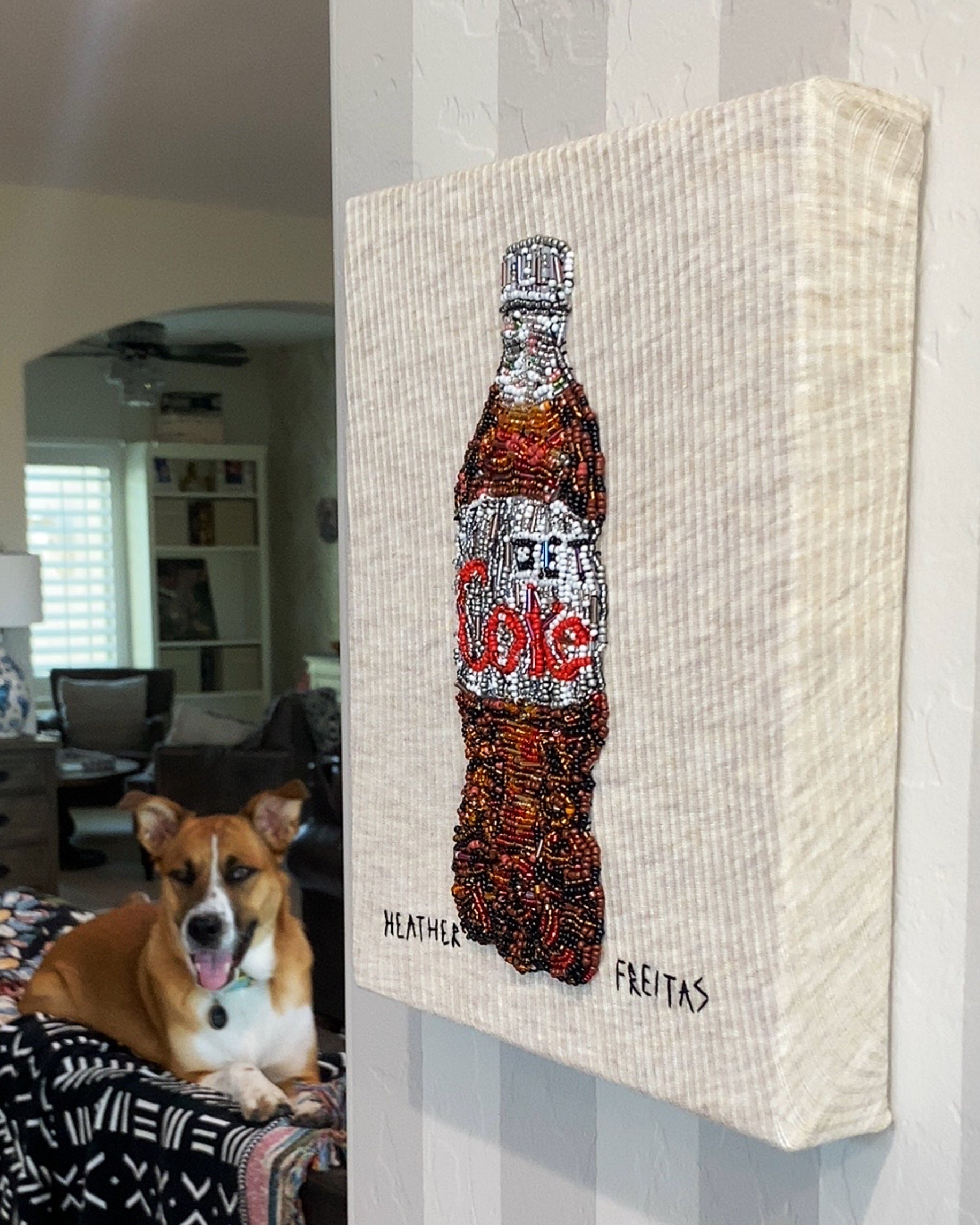 Diet Soda Beaded Artwork - Arte House