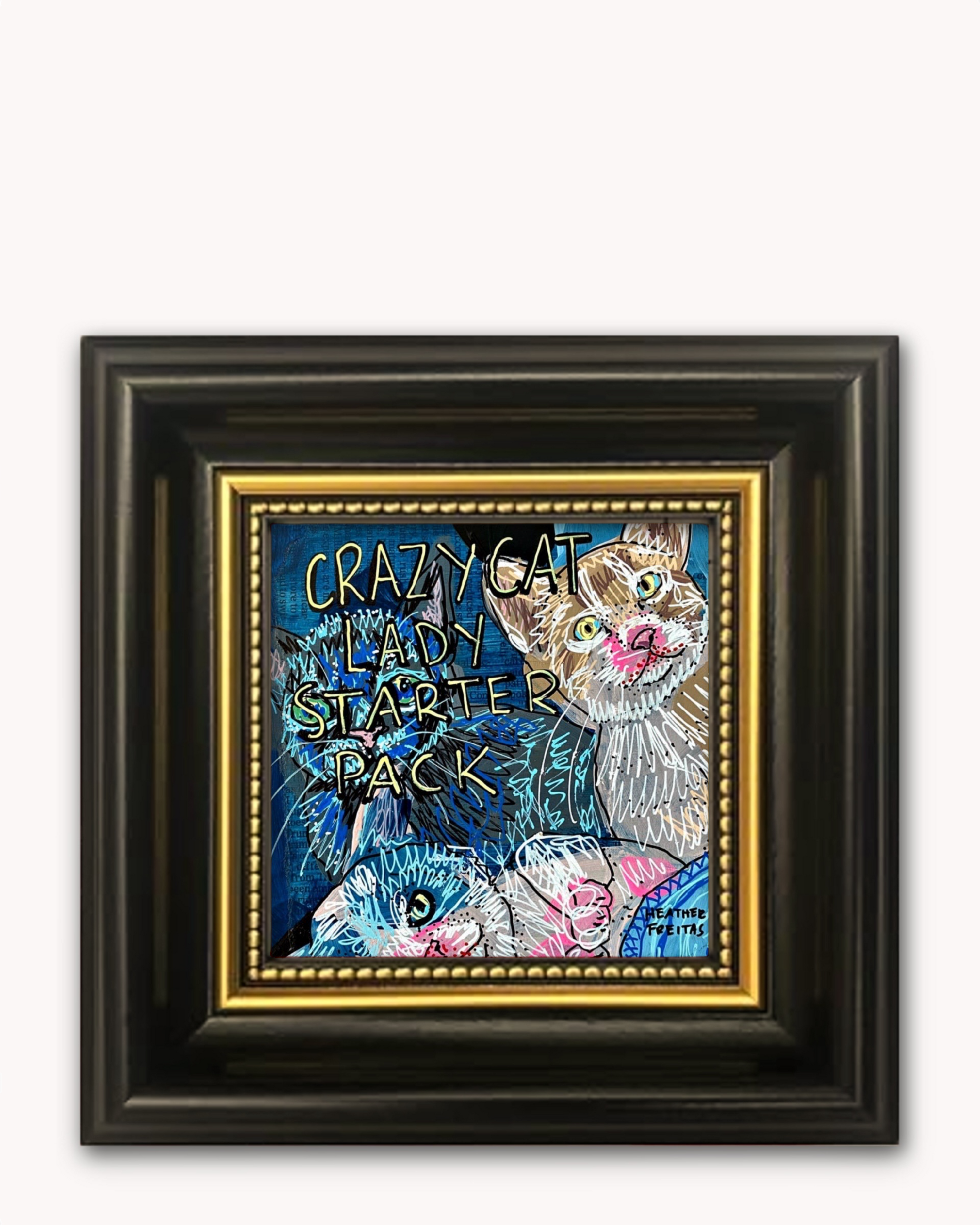 Crazy Cat Lady Framed Magnet ( Medium ) - Arte House