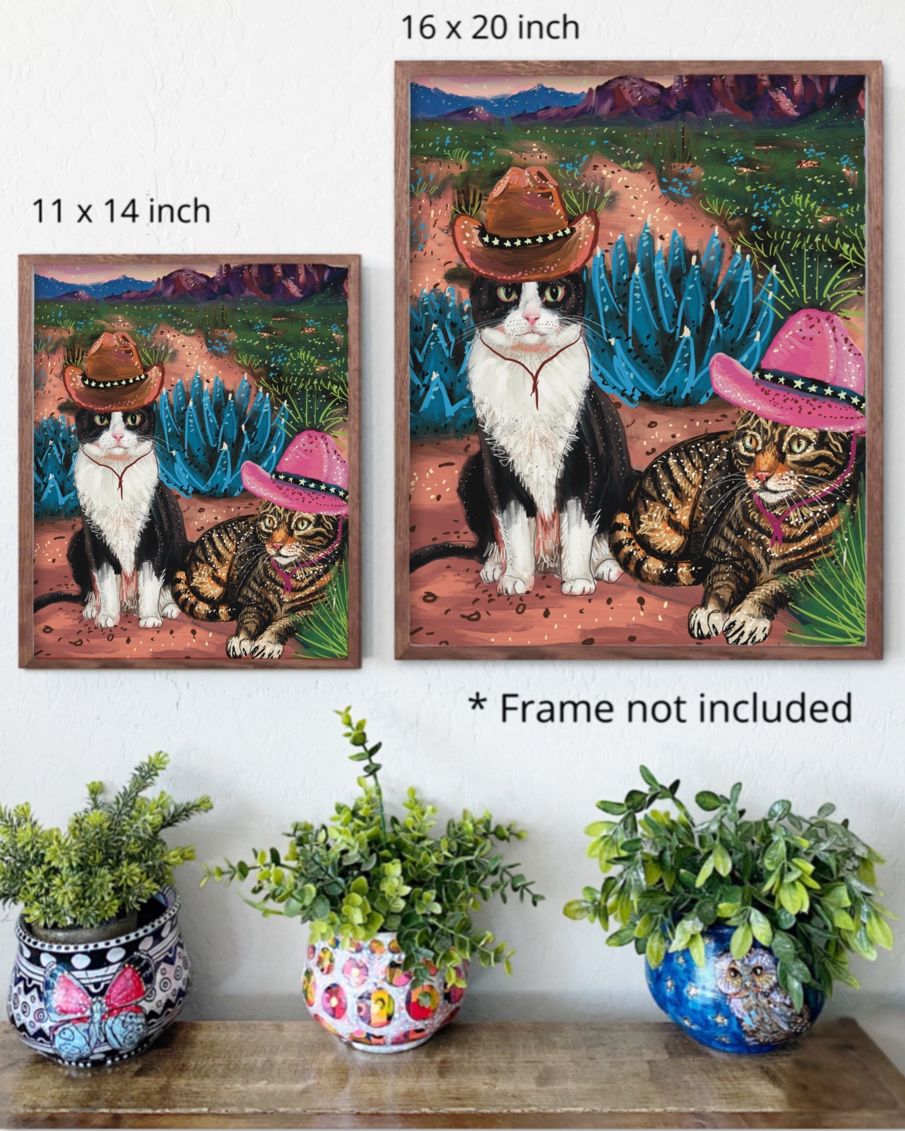 Cowboy Cats Print - Arte House