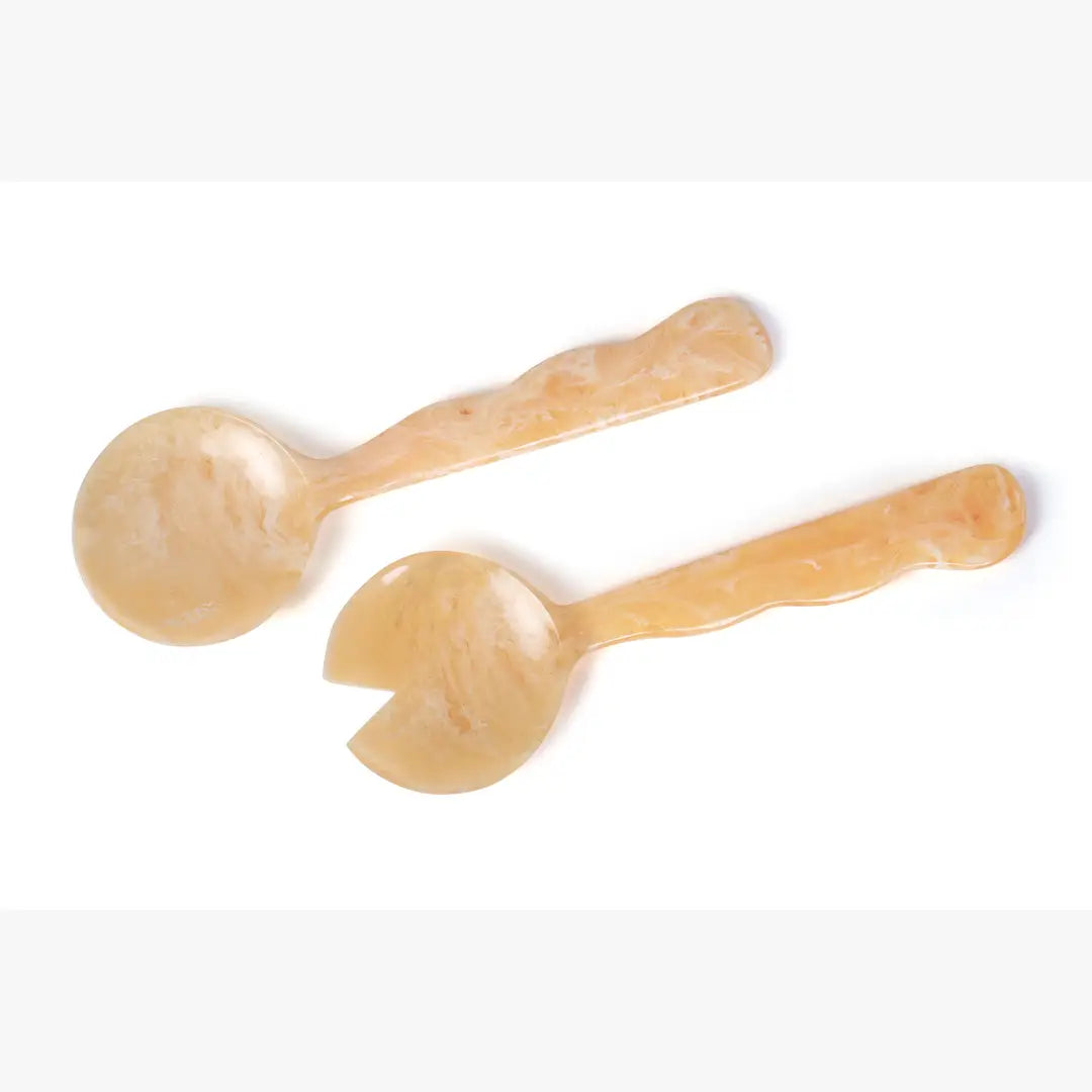 Resin Salad Server-Peach  (Set of 2), 12.40 x 3.93 Inches - Arte House