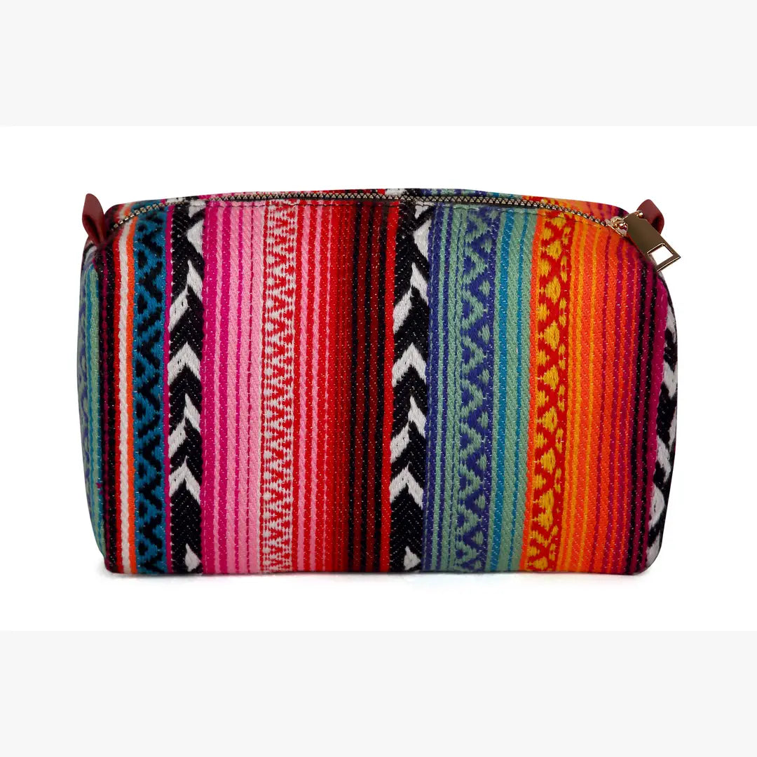Southwestern-Inspired Travel Beauty Pouch, 8 x 3 x 5 inch - Arte House