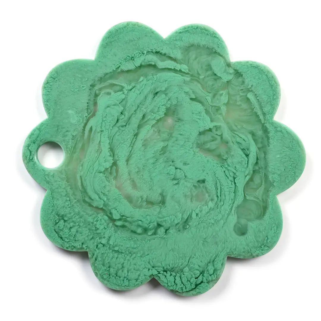 Scallop Resin Cheese Charcuterie Board, Green - 12 Inches - Arte House
