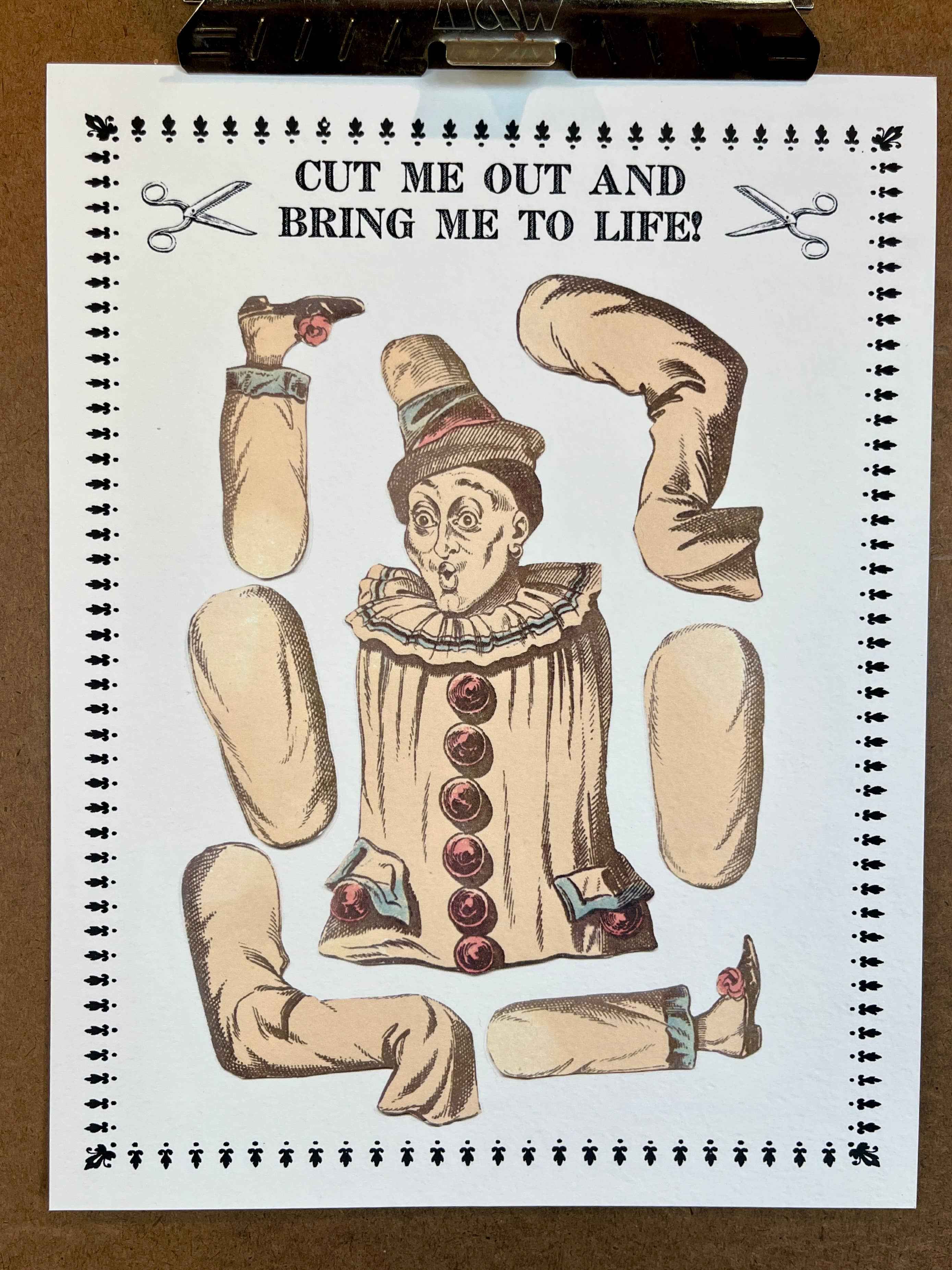 Paper Puppet Cut Out Art Cards
