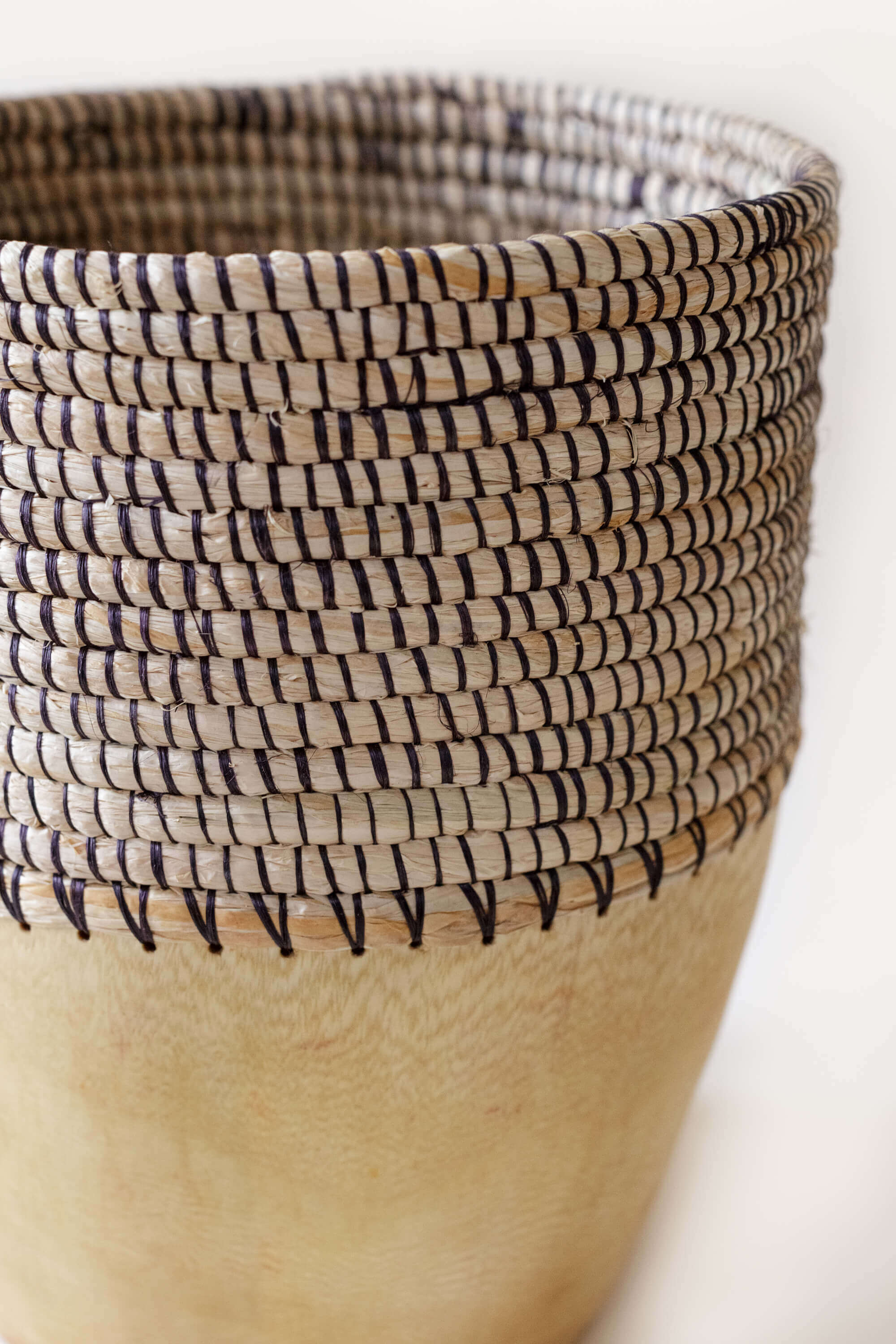 Copabu Wooden + Woven Tall Vessel - Arte House