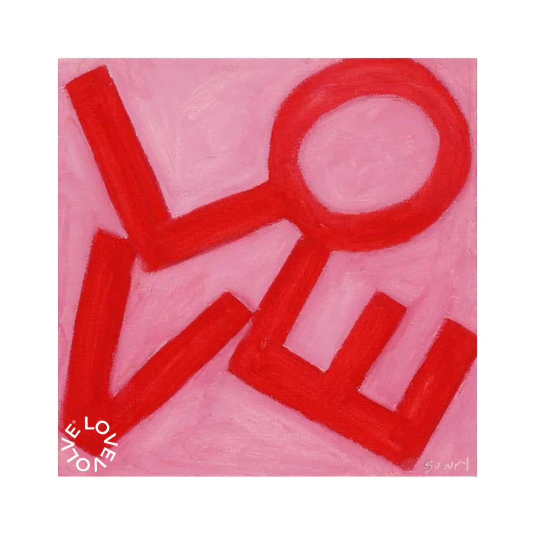 LOVE Square© Print - Red and Pink - Arte House