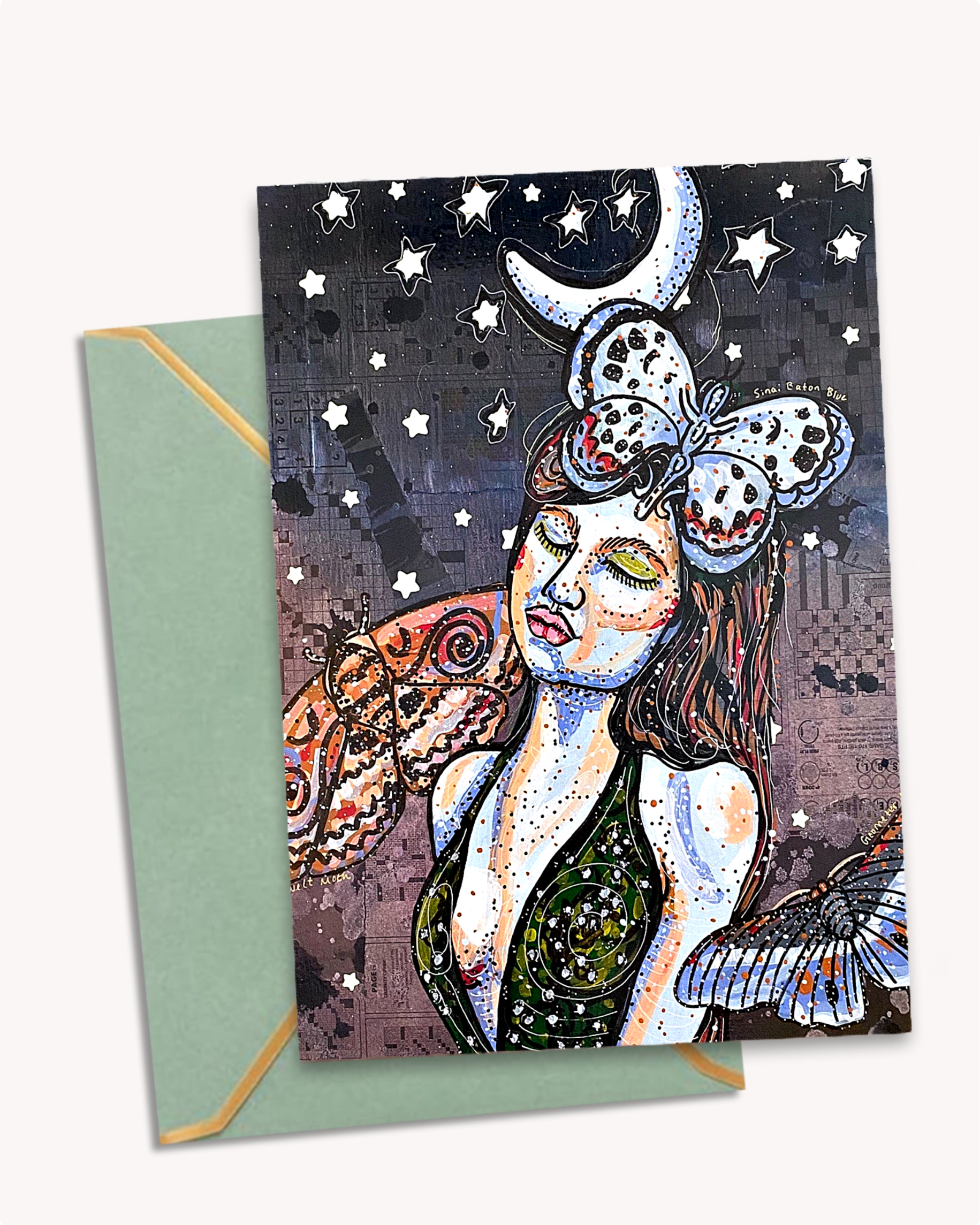 Moon Tides and Moth Lullaby’s - Greeting Card / Fine Art Print - Arte House