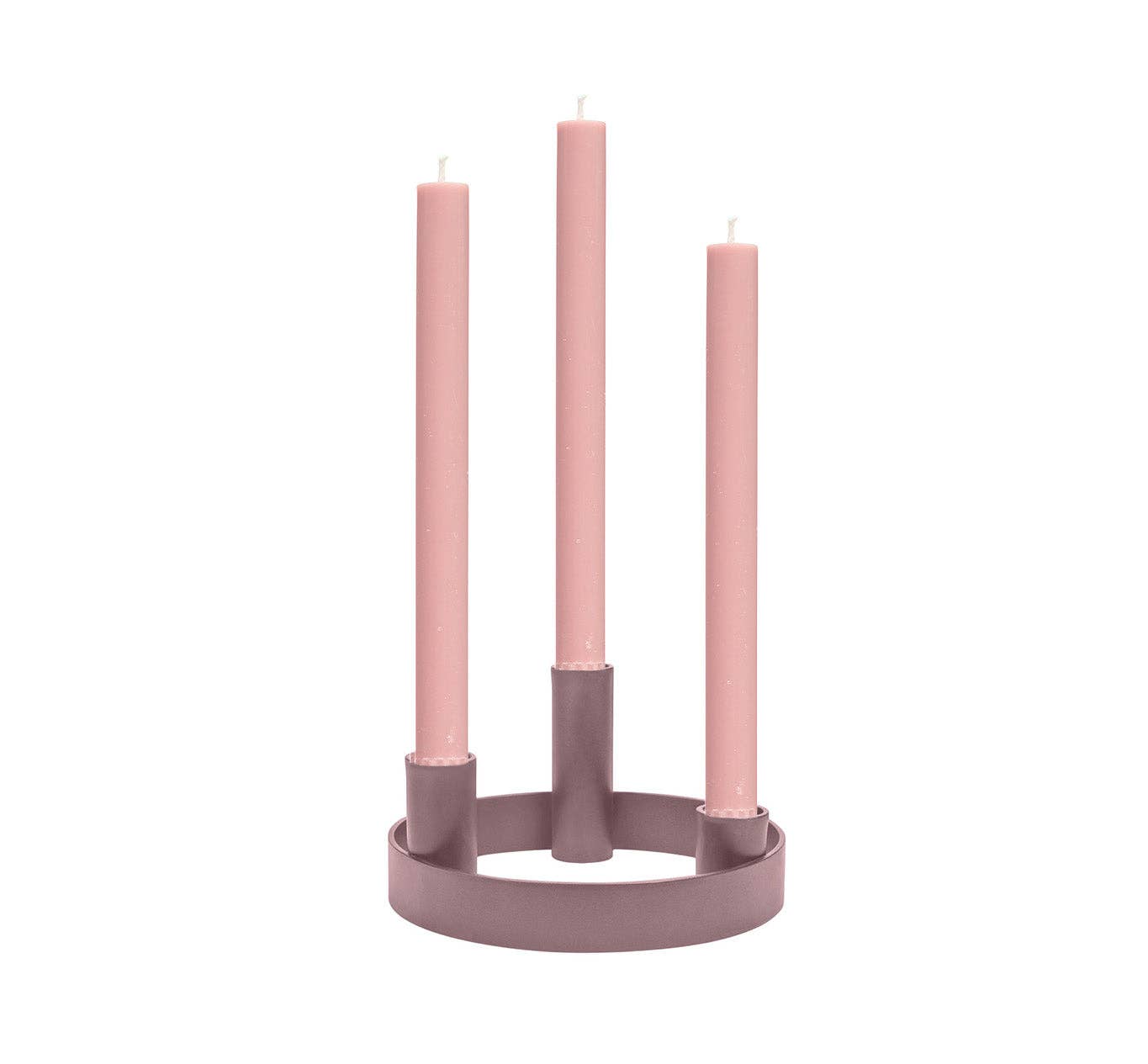 Round Metal Candelabra Ring in Old Rose