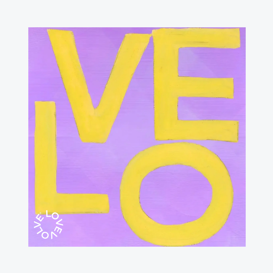 LOVE Square© Print - Gold and Purple - Arte House