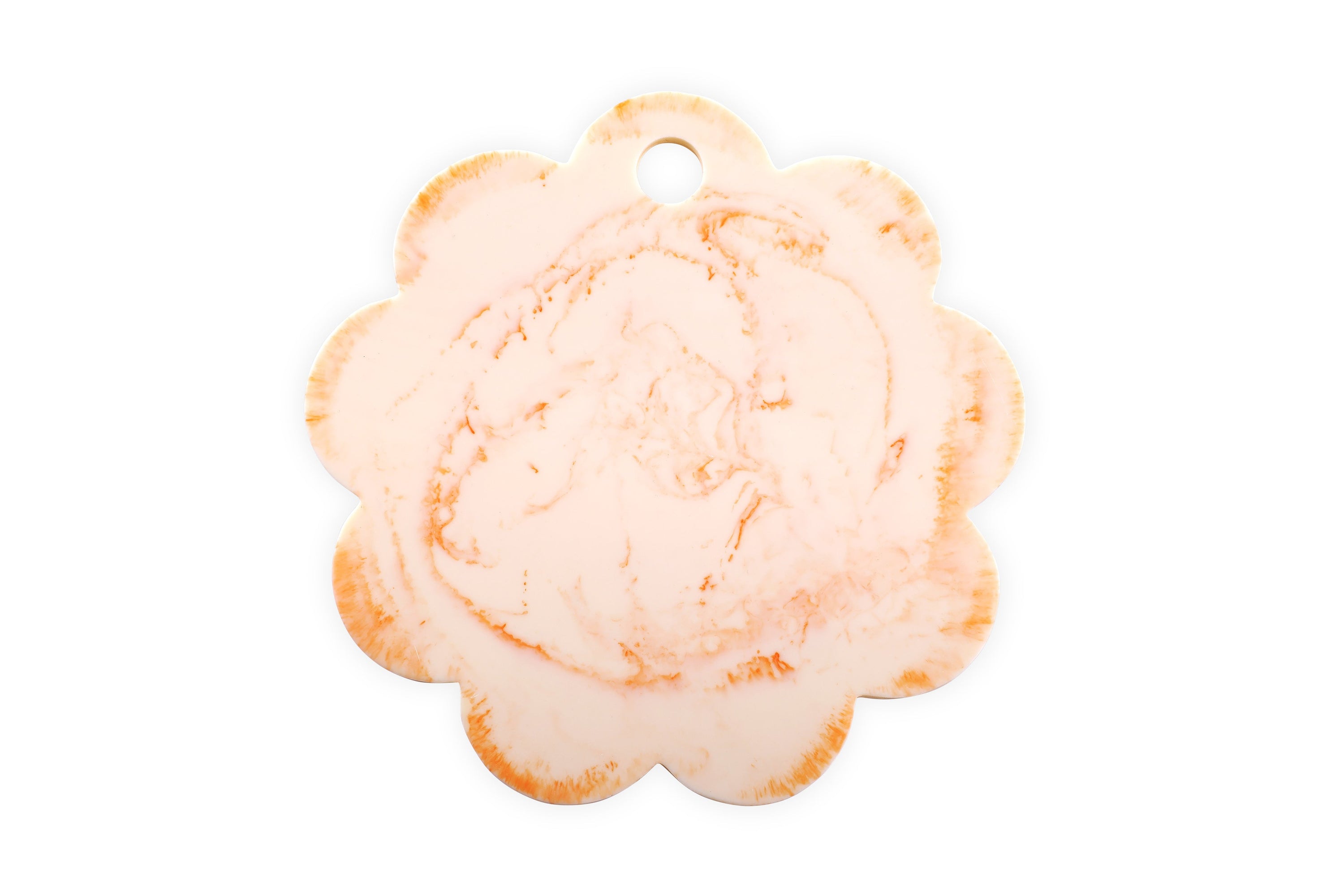 Scallop Resin Cheese Charcuterie Board, Pink - 9 Inches