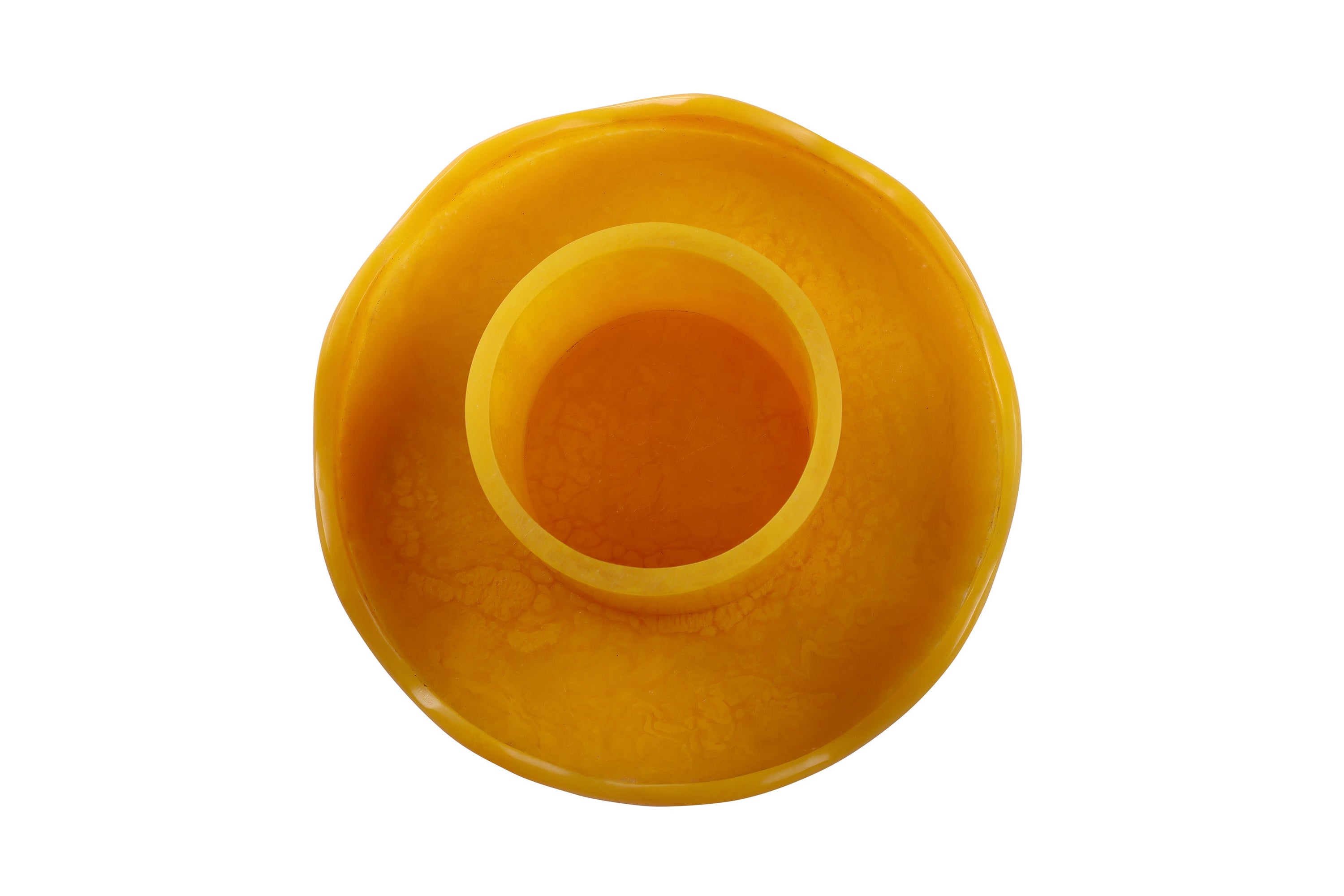 Scallop Handmade Resin Cake stand, Mustard - 9.5x4.5 Inches - Arte House