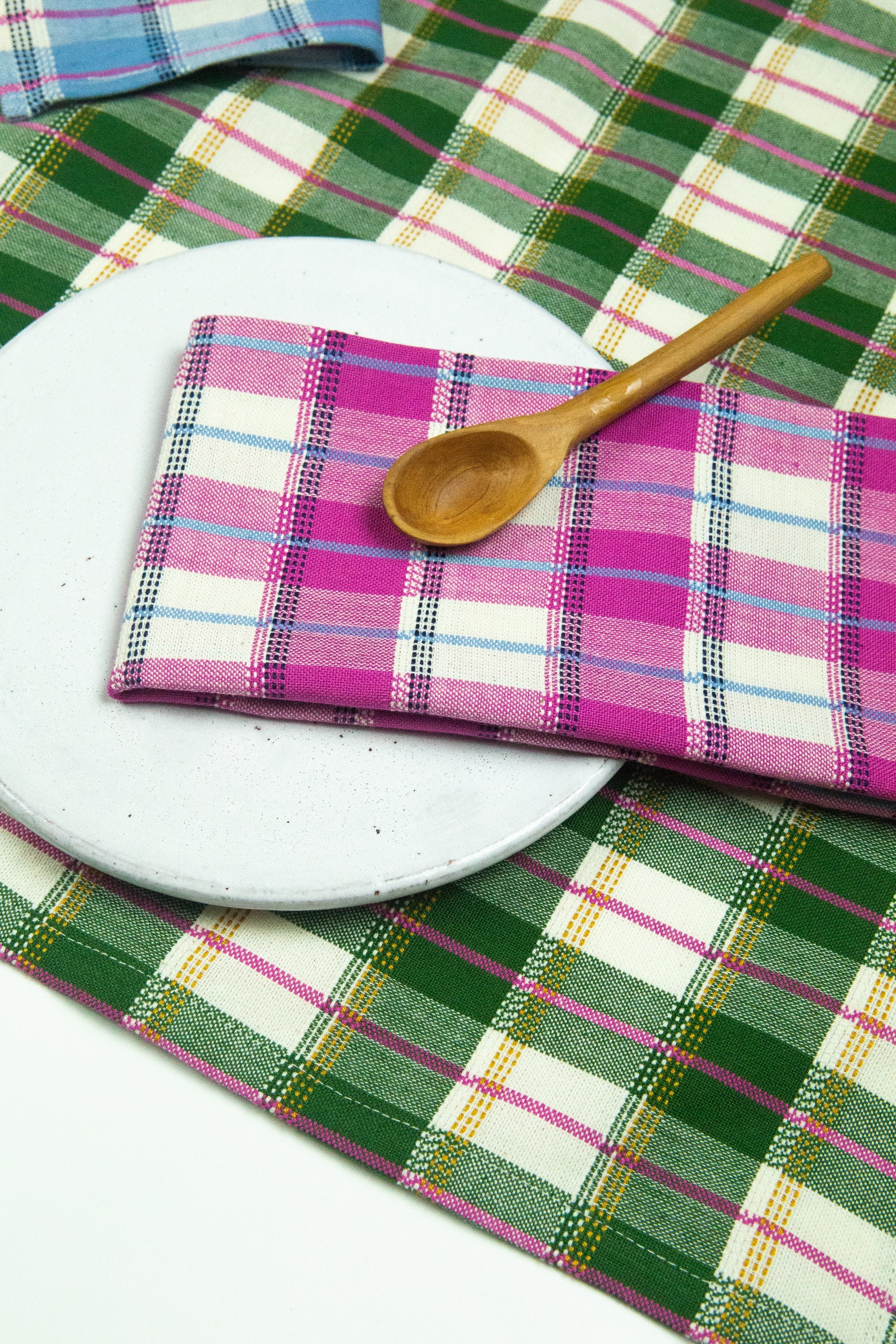 San Andres Gingham Forest & Ivory Placemat - Arte House