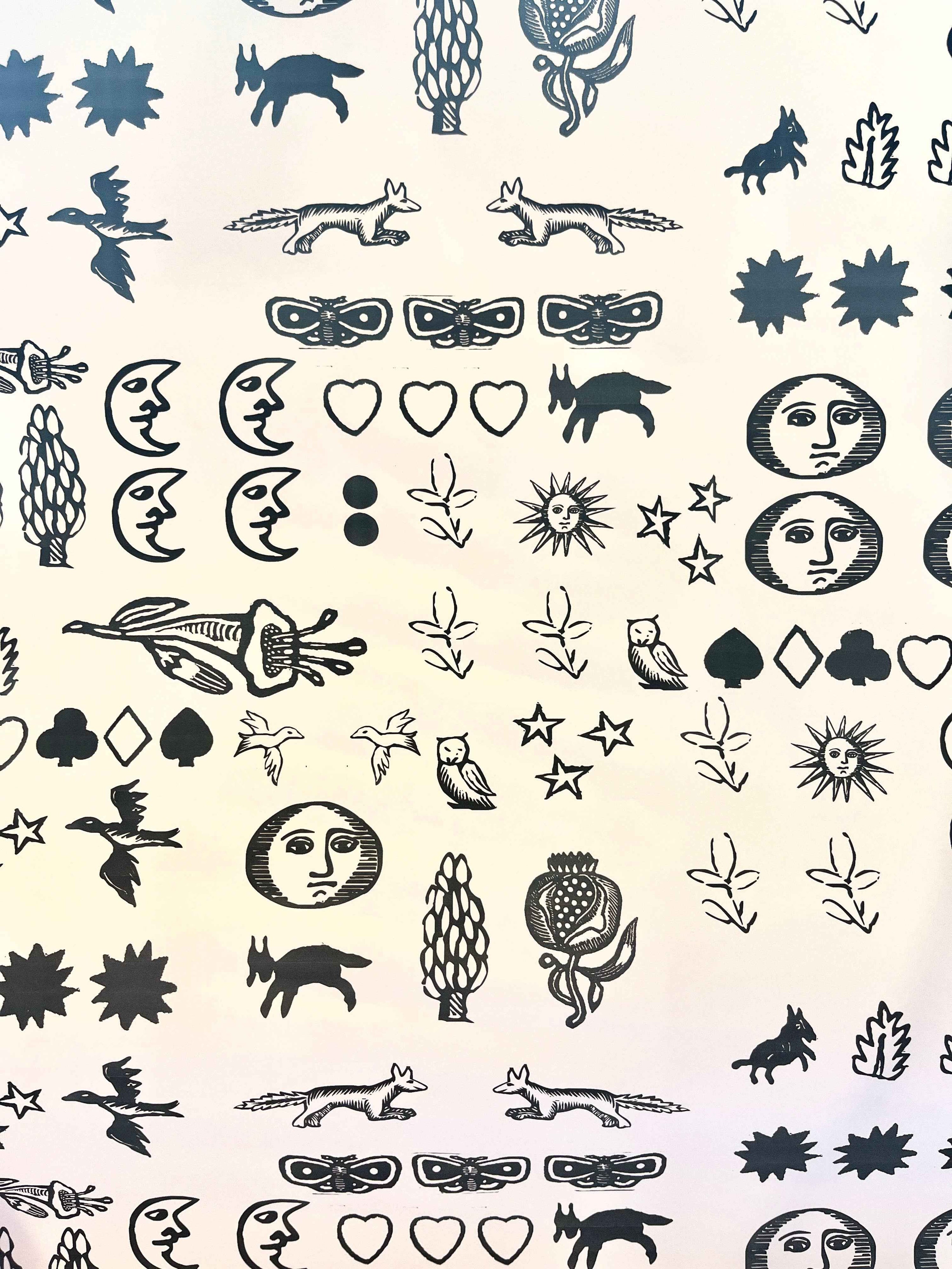 Parcel Artisan Wrapping Paper, Block Print