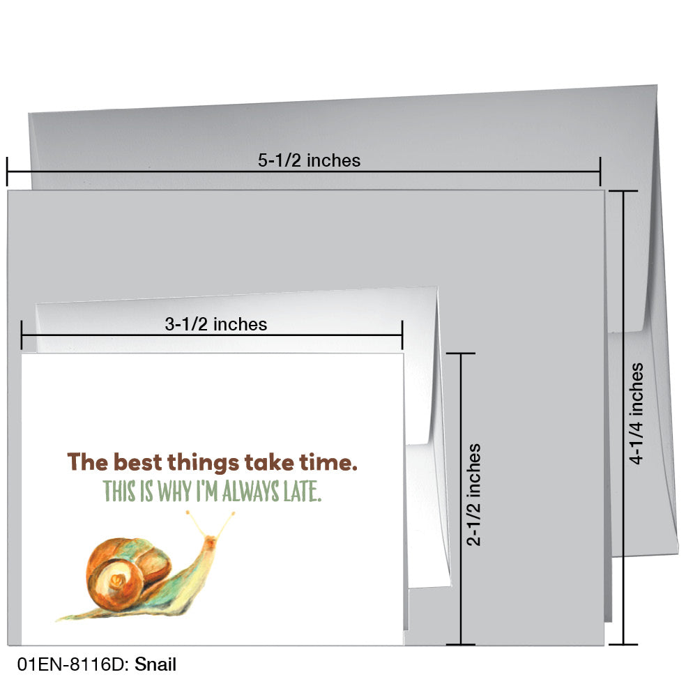 Snail, Greeting Card (8116D) - Arte House