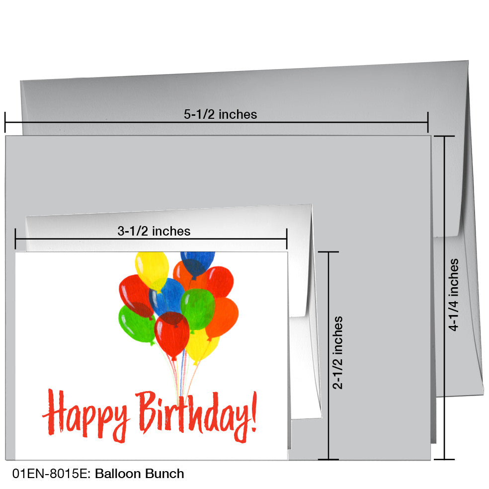 Balloon Bunch, Greeting Card (8015E) - Arte House